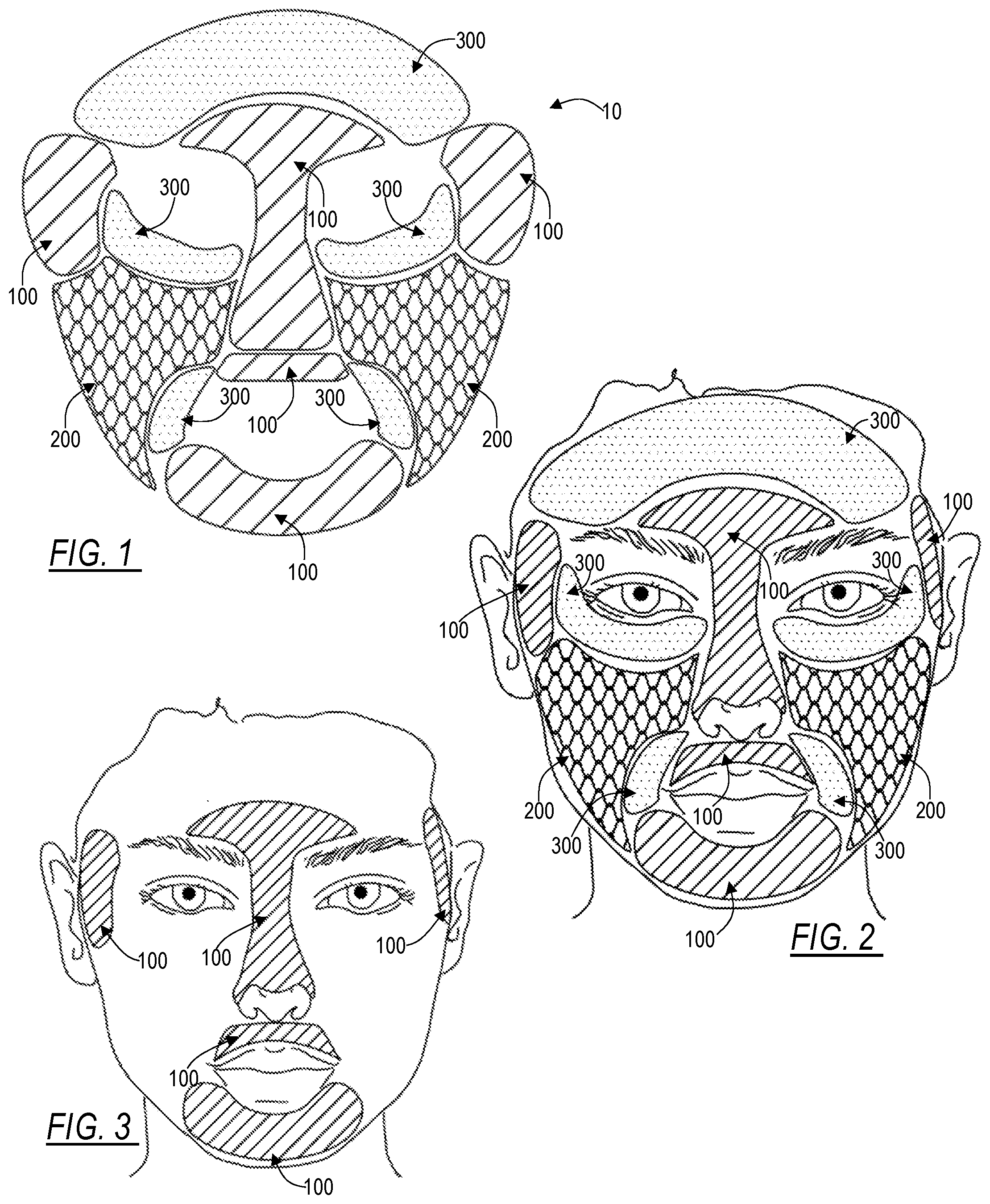 Patent US12569413 Figure 1 – Multifunctional facial patch product