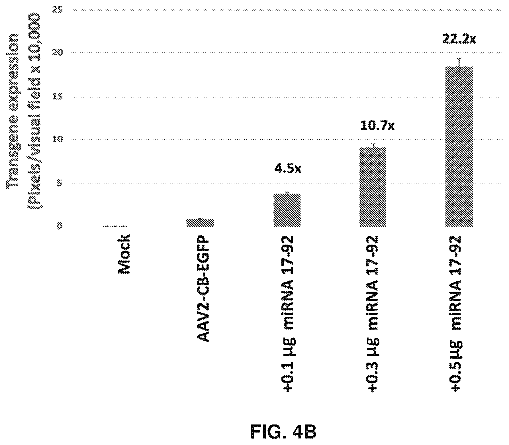 Patent US12569573 Figure 6 – Enhanced transduction of AAV vectors encoding micrornas