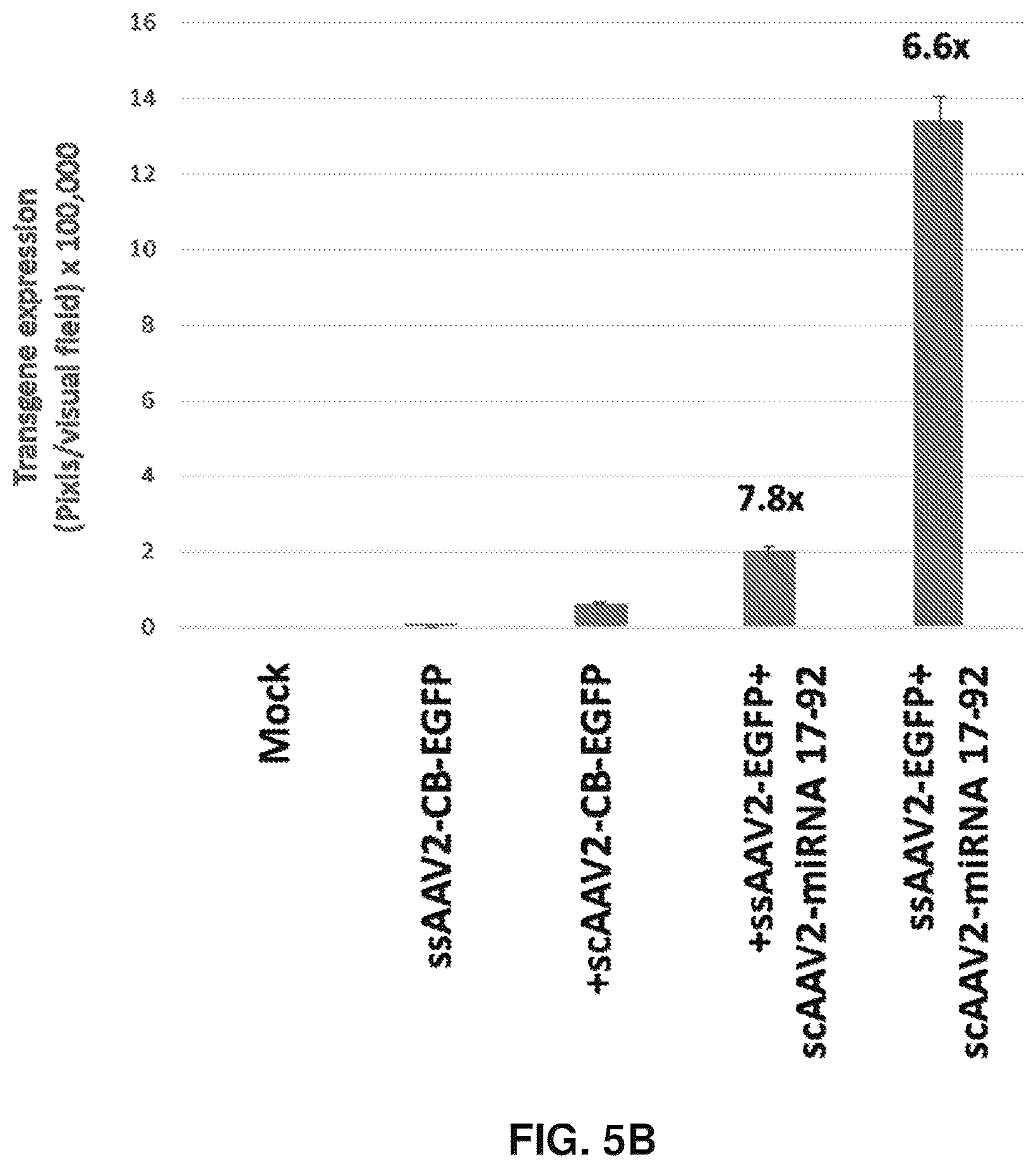 Patent US12569573 Figure 8 – Enhanced transduction of AAV vectors encoding micrornas
