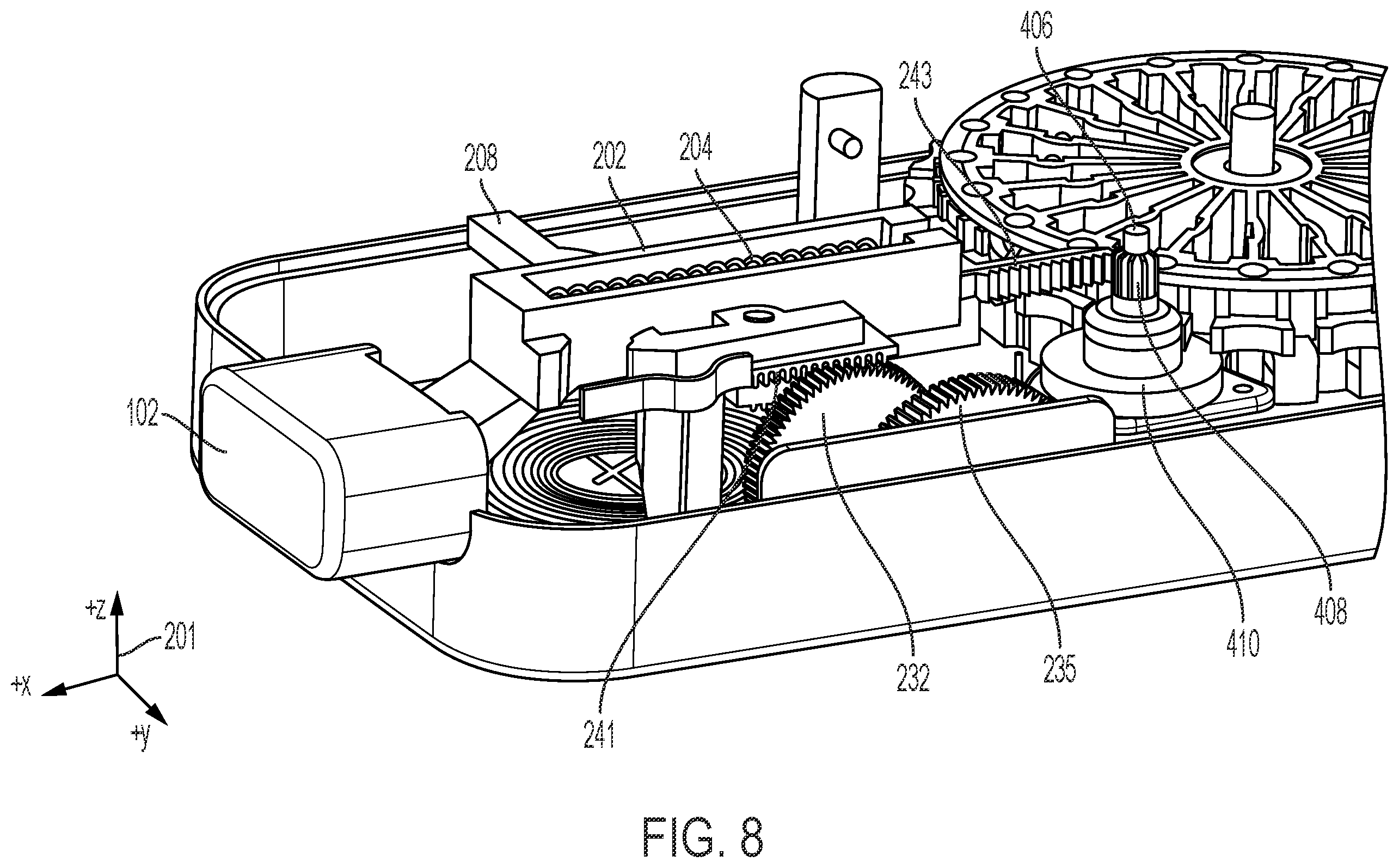 Patent US12569616 Figure 8 – Multi-use drug-delivery device