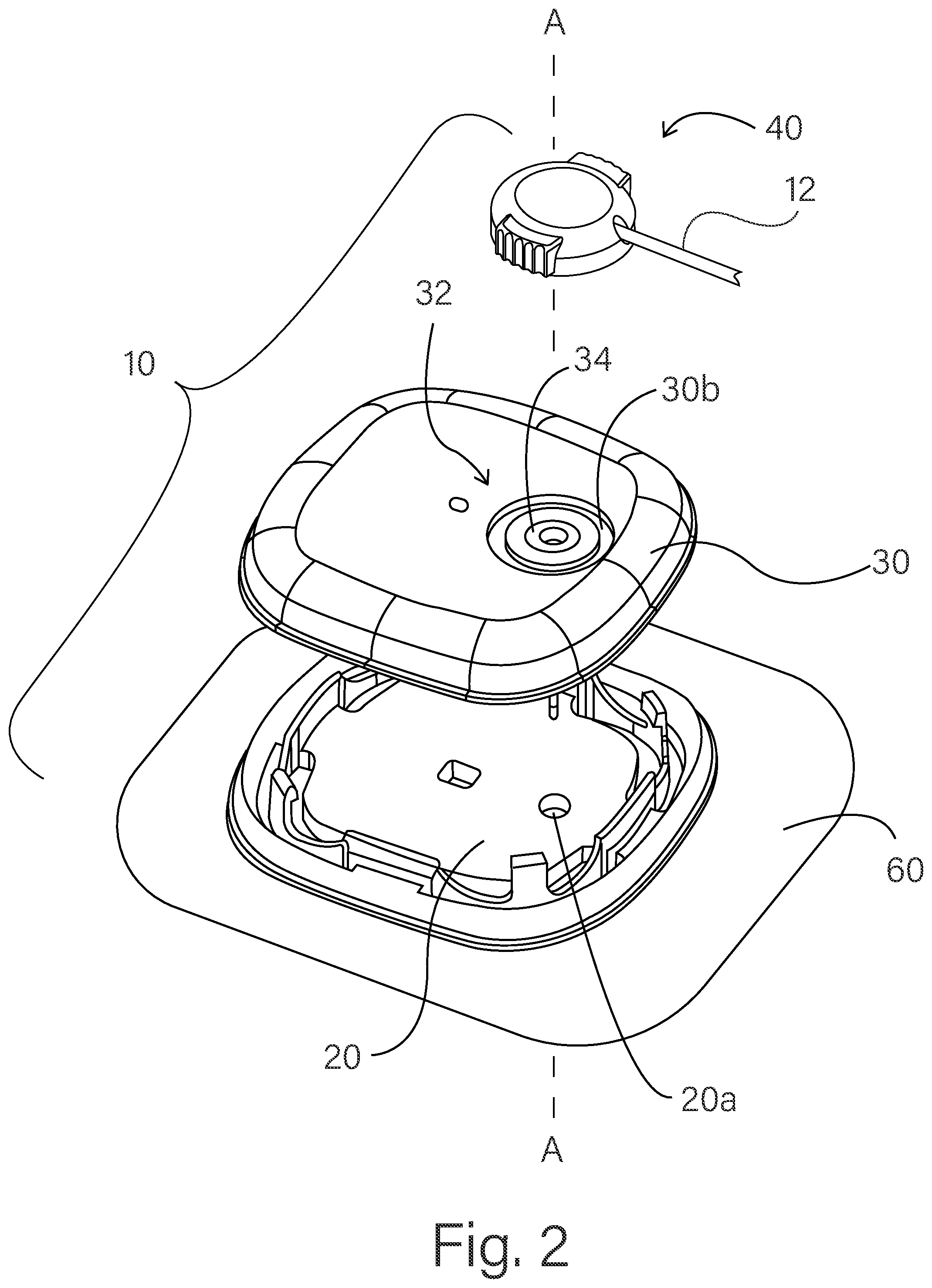 Patent US12569617 Figure 2 – Infusion set with rotatable hub and process