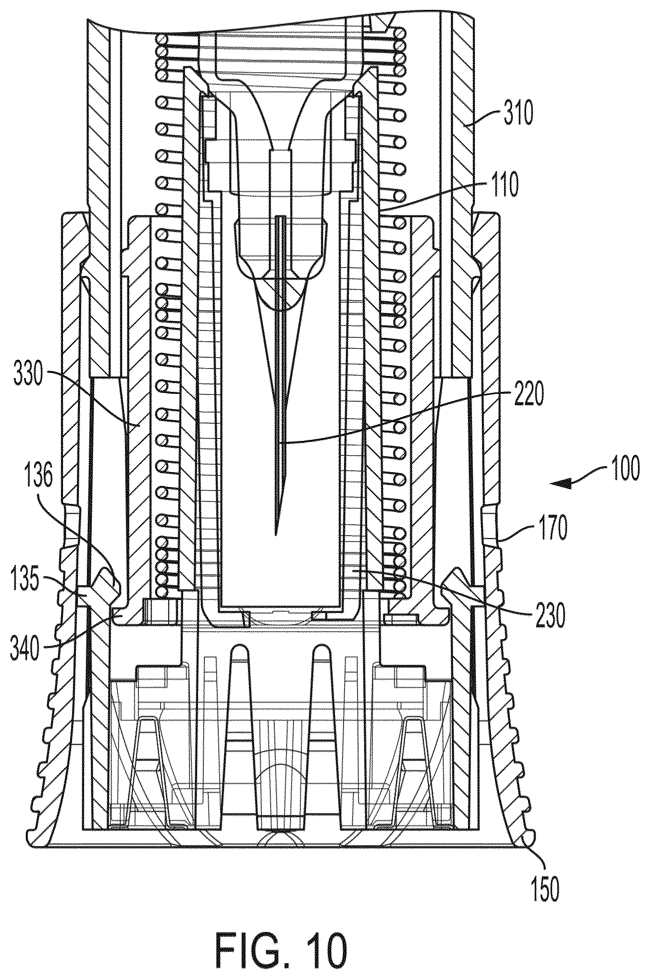 Patent US12569625 Figure 15 – Rigid needle shield remover with drop test feature for autoinjector