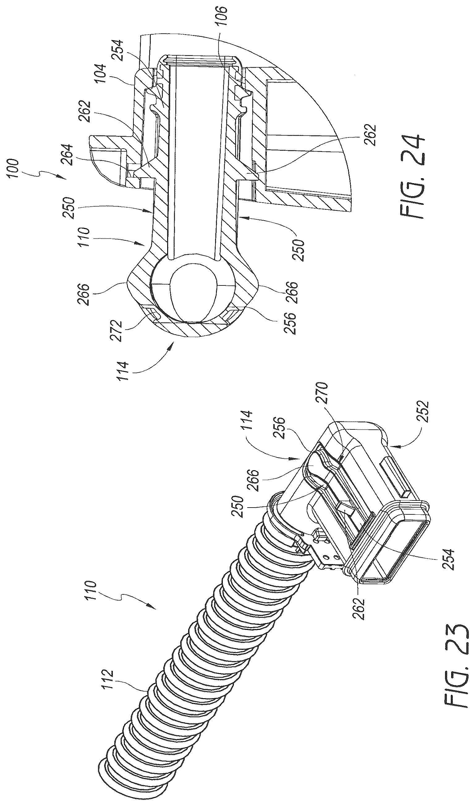 Patent US12569637 Figure 13 – Breathing tube assemblies with adjustable elbow
