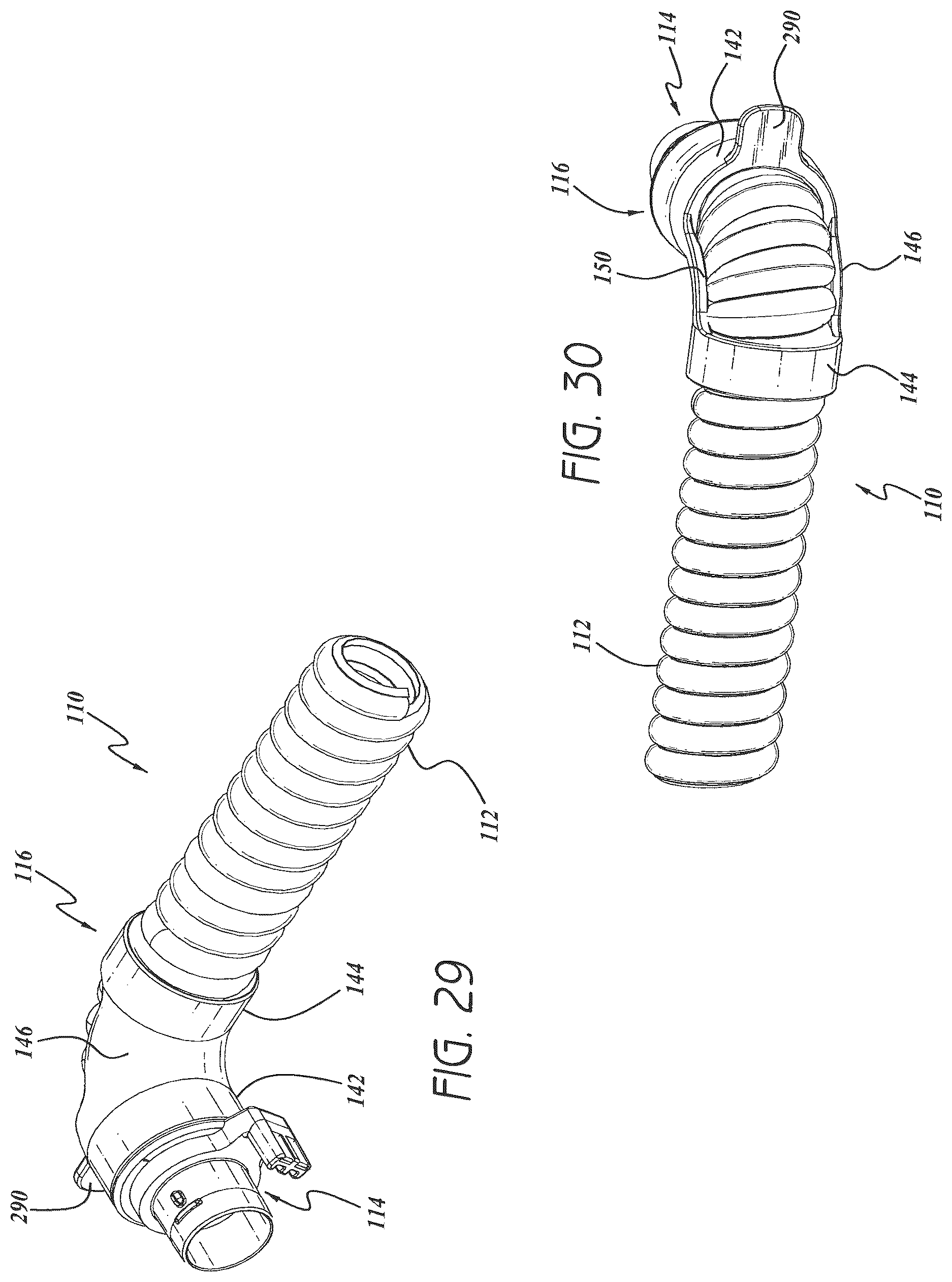 Patent US12569637 Figure 17 – Breathing tube assemblies with adjustable elbow