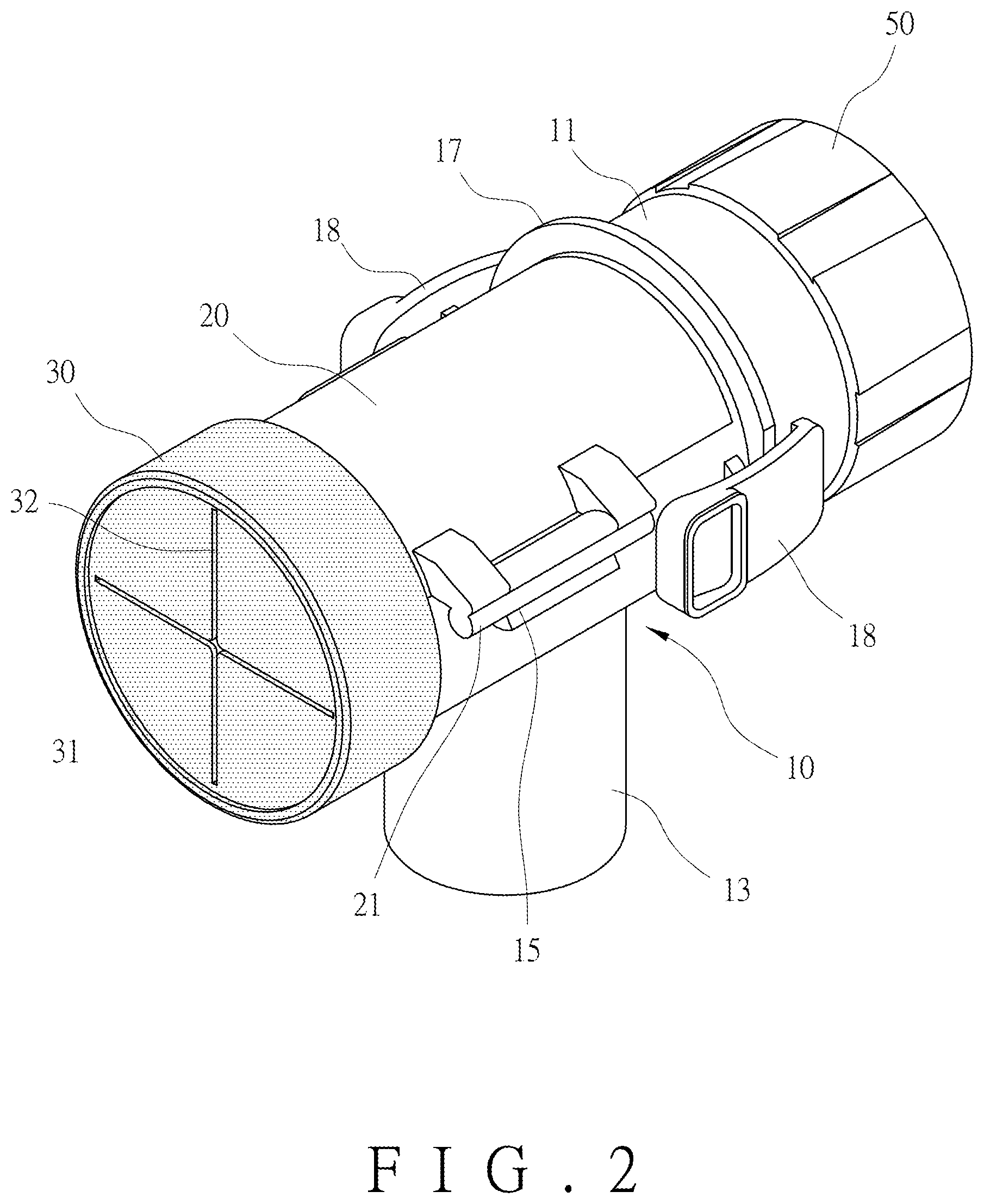 Patent US12569638 Figure 2 – Ventilator mask and joint thereof