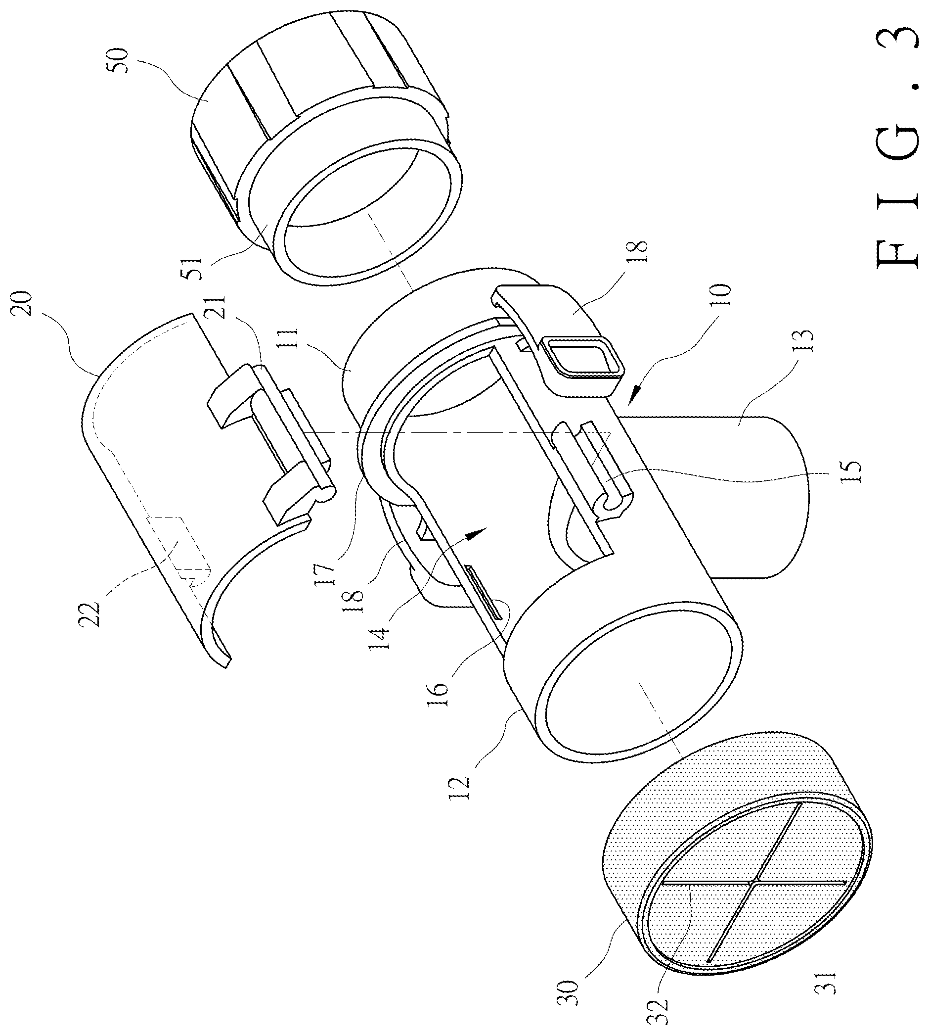 Patent US12569638 Figure 3 – Ventilator mask and joint thereof