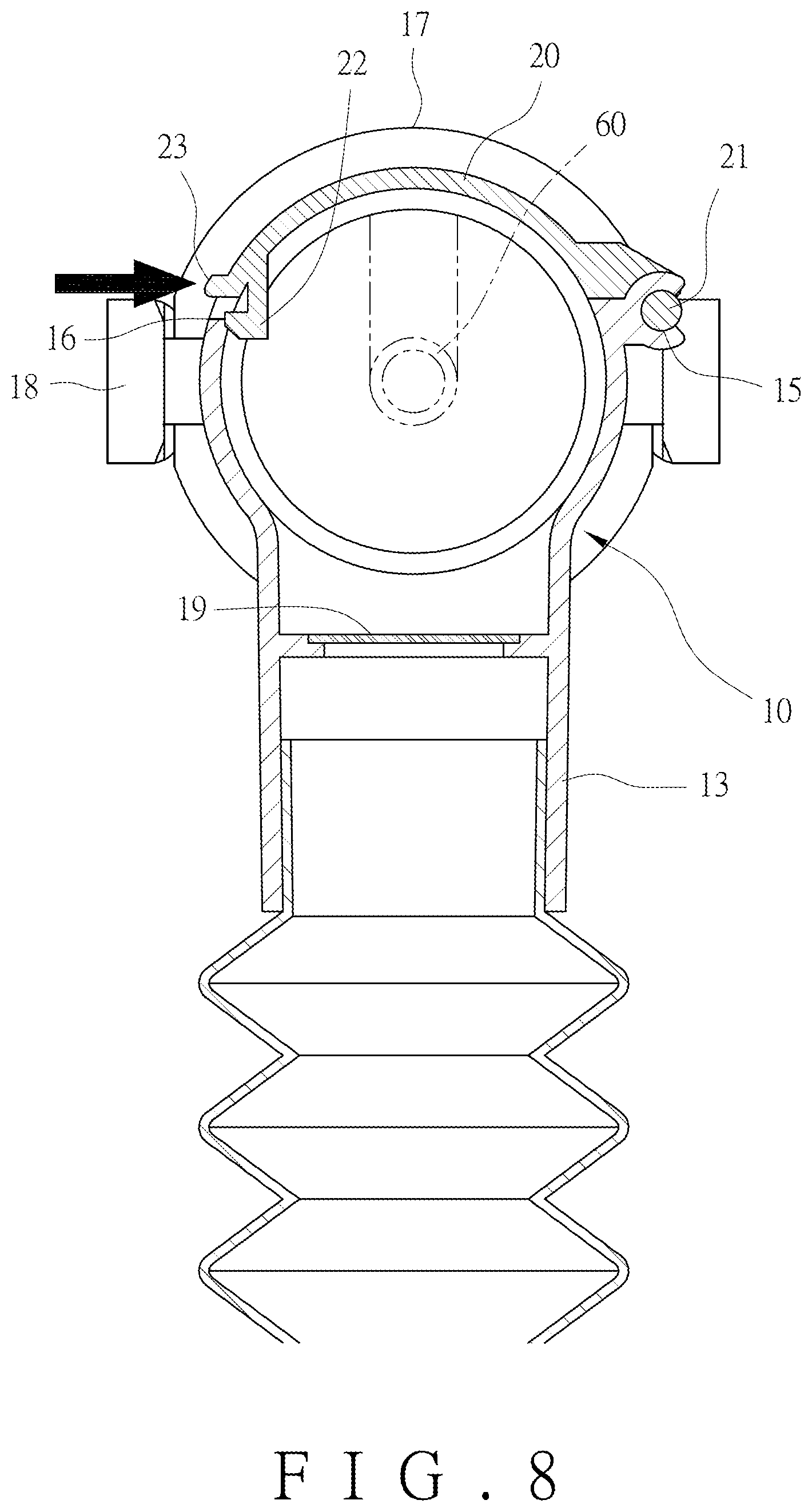 Patent US12569638 Figure 8 – Ventilator mask and joint thereof