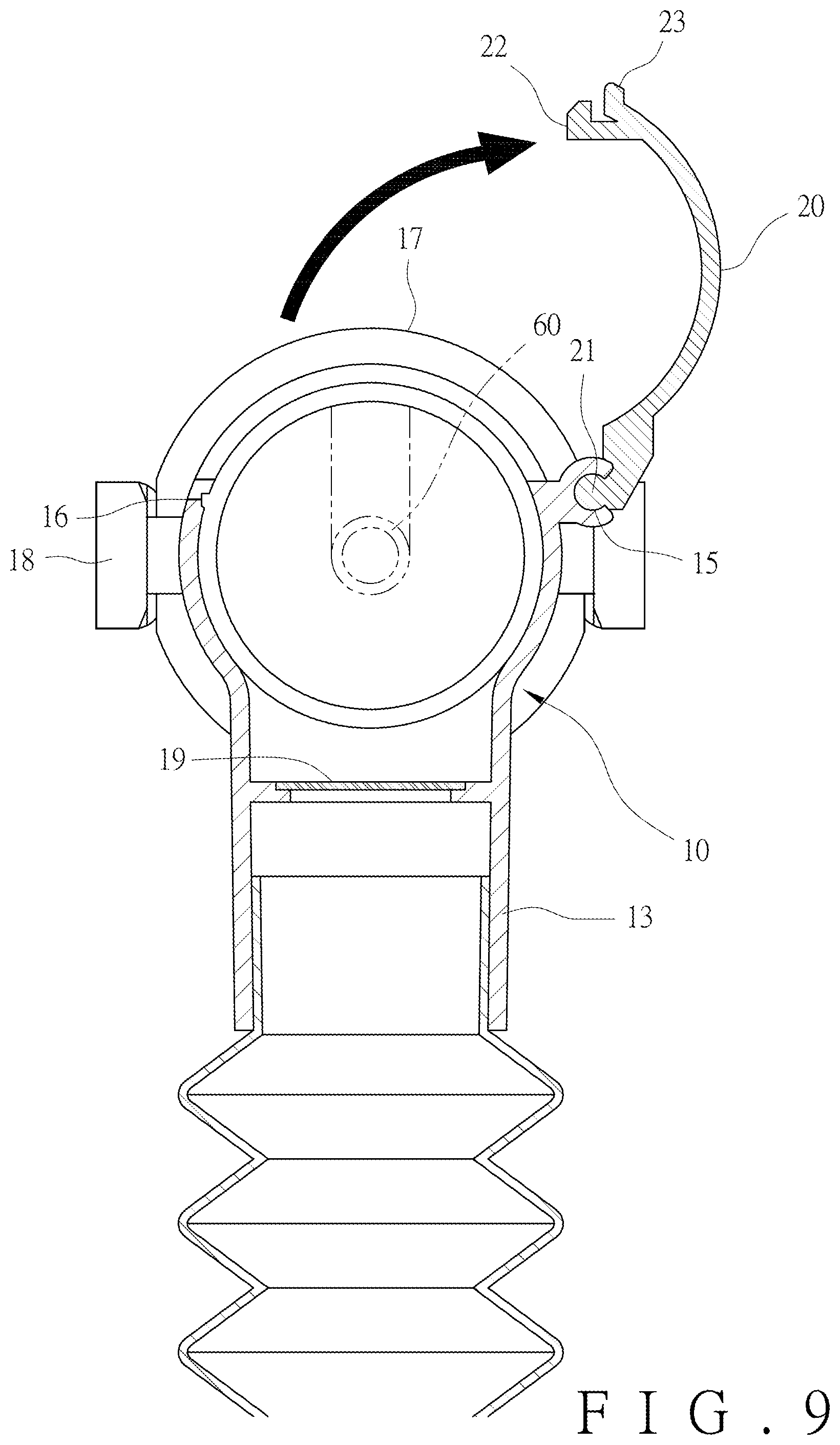 Patent US12569638 Figure 9 – Ventilator mask and joint thereof