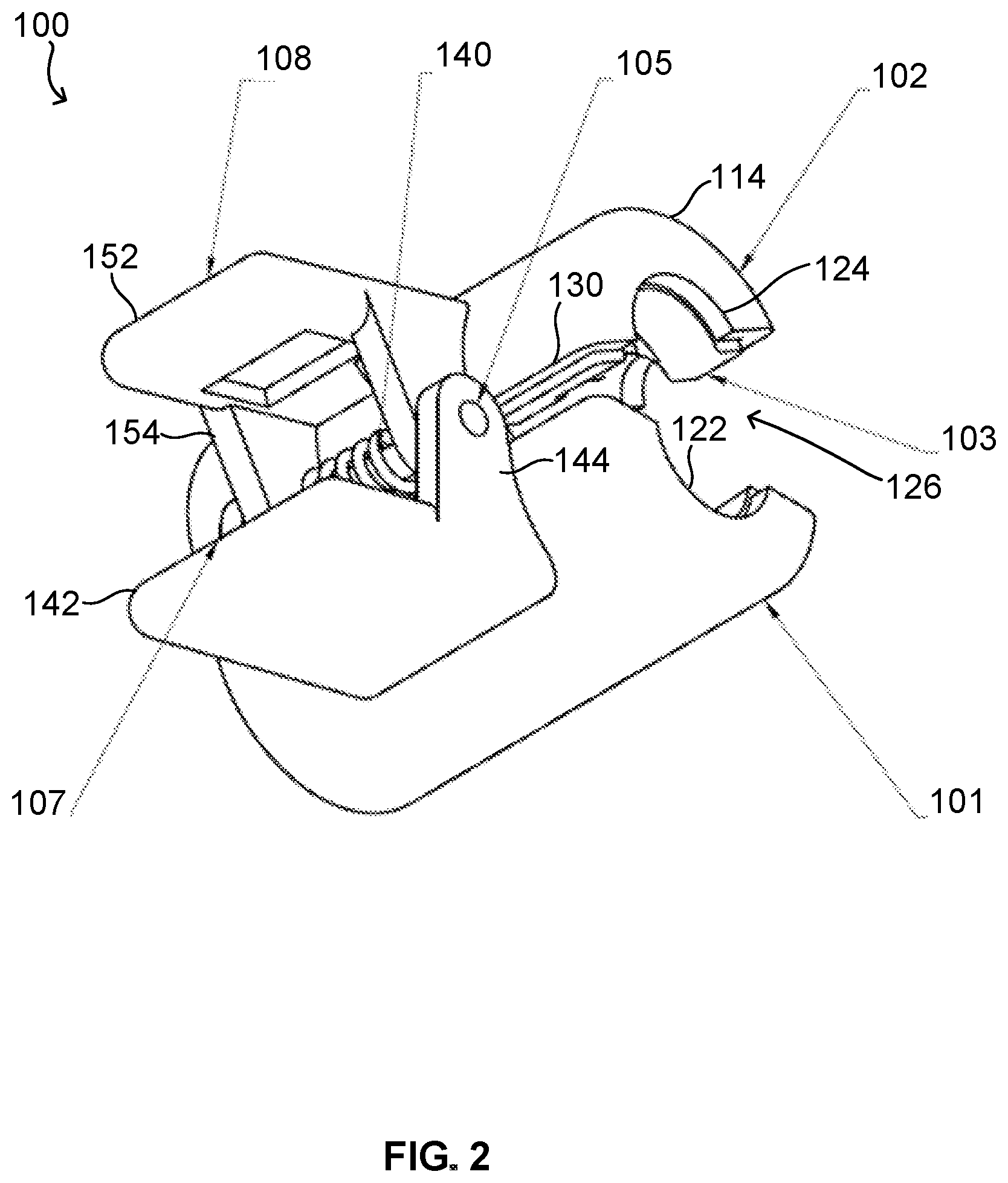 Patent US12569651 Figure 2 – Devices, systems, and methods for holding medical devices