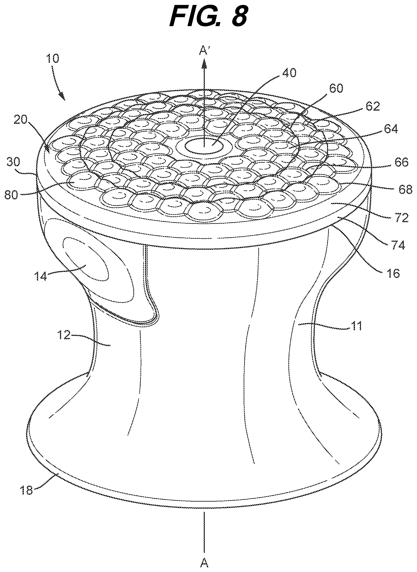 Patent US12569660 Figure 5 – Applicator head with dosing aid