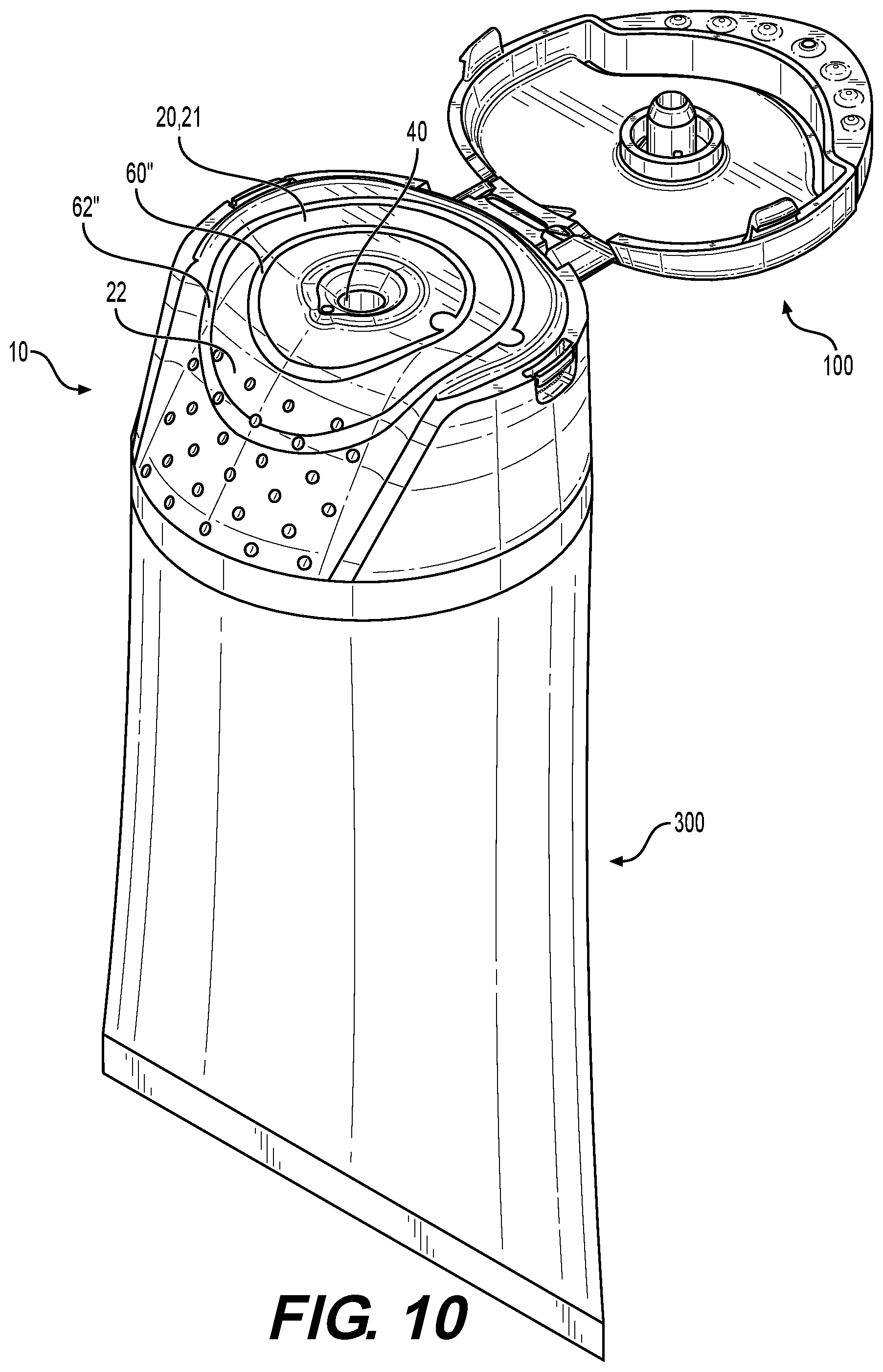 Patent US12569660 Figure 7 – Applicator head with dosing aid