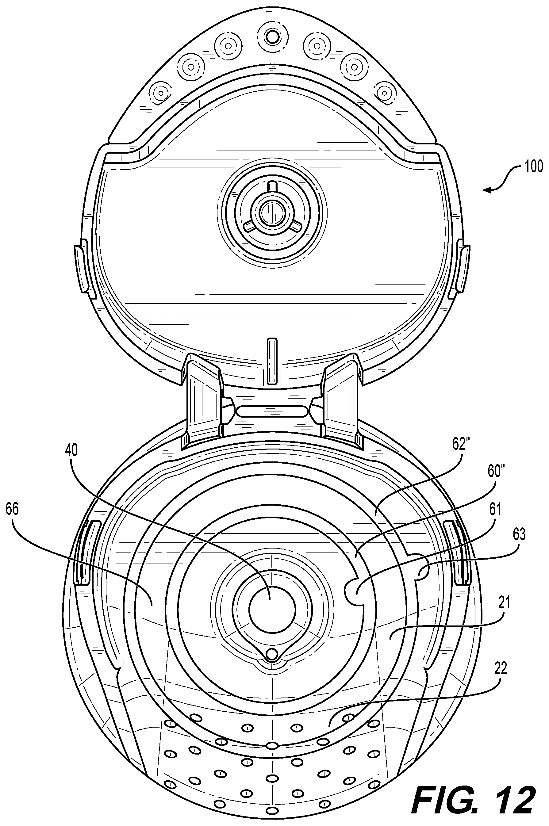Patent US12569660 Figure 9 – Applicator head with dosing aid