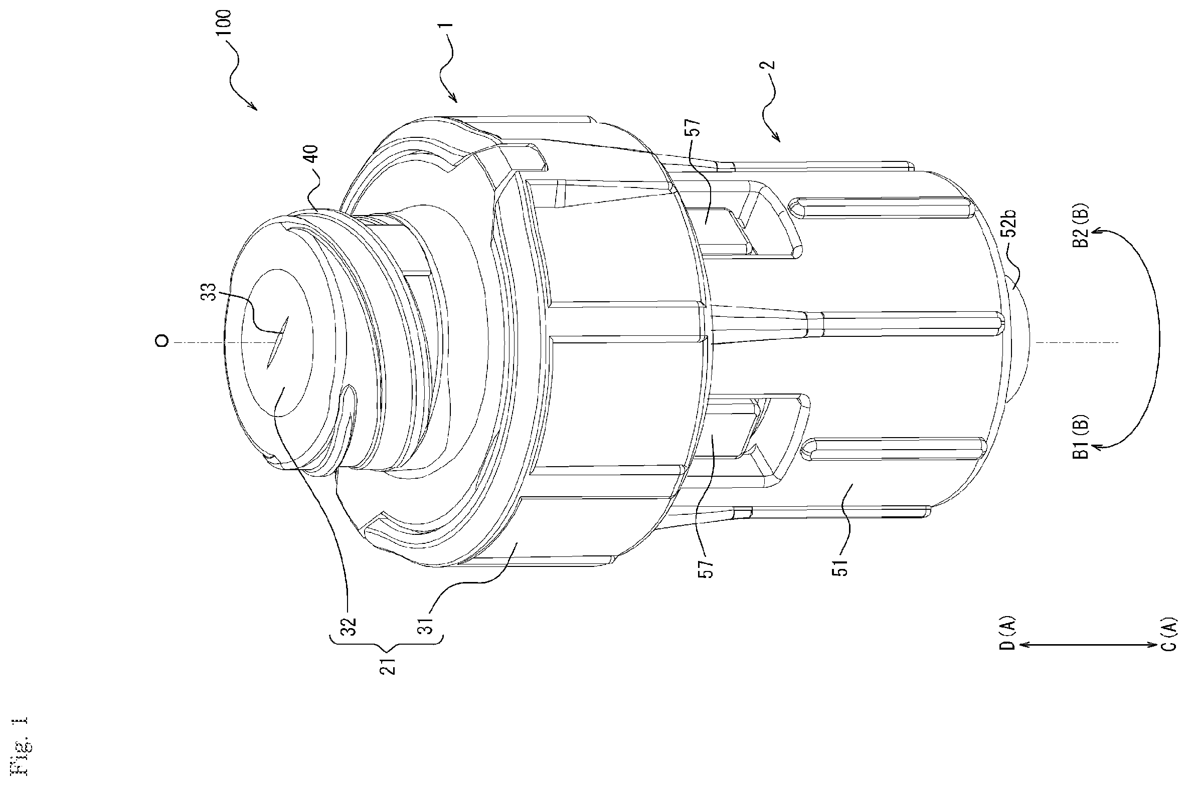 Patent US12569662 Figure 1 – Medical connector