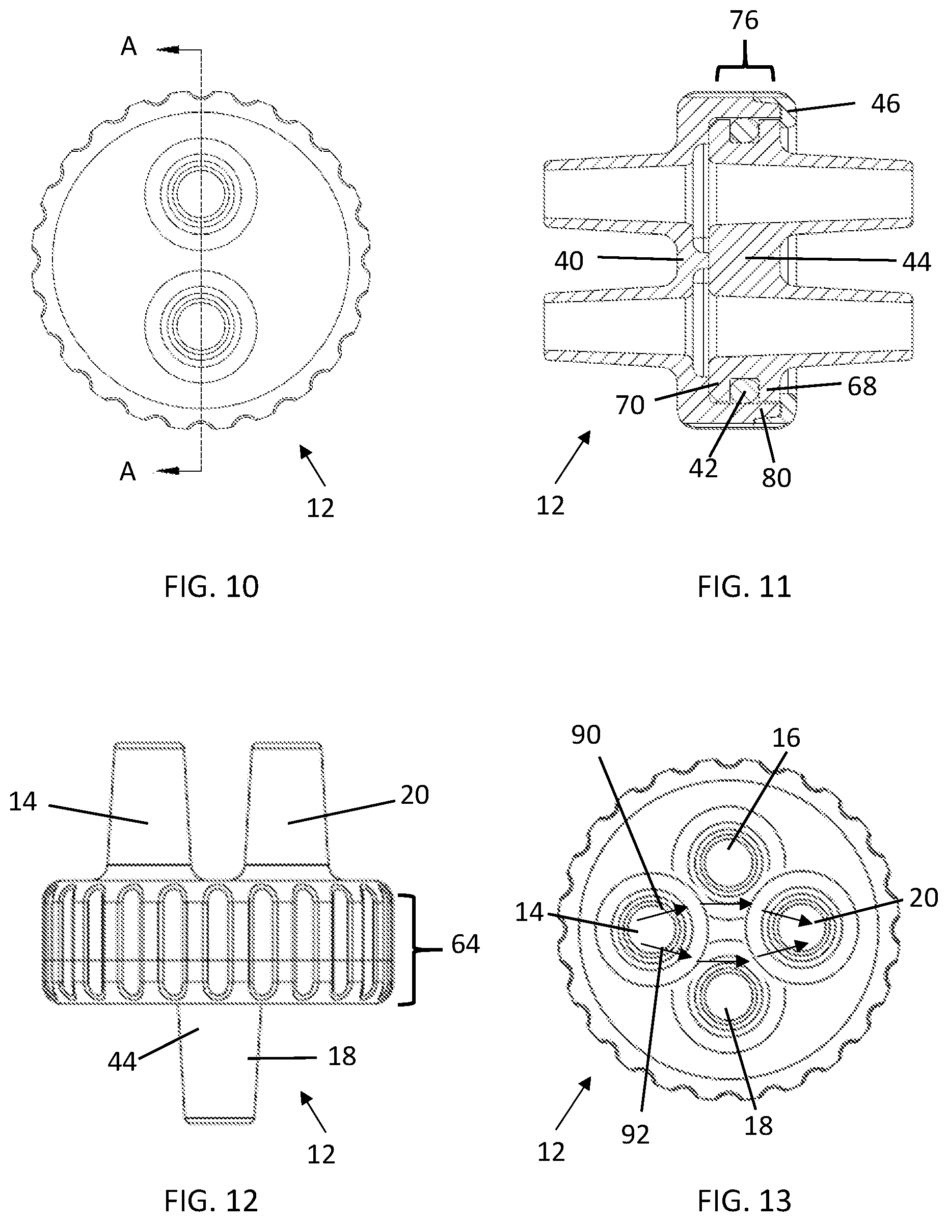 Patent US12569664 Figure 4 – Flow-reversing valve, and associated hyperthermia treatment method and system