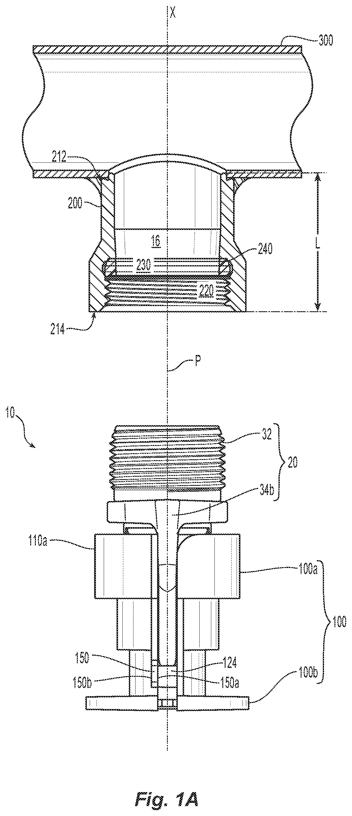 Patent US12569708 Figure 1 – Protection and installation device for fire protection sprinkler