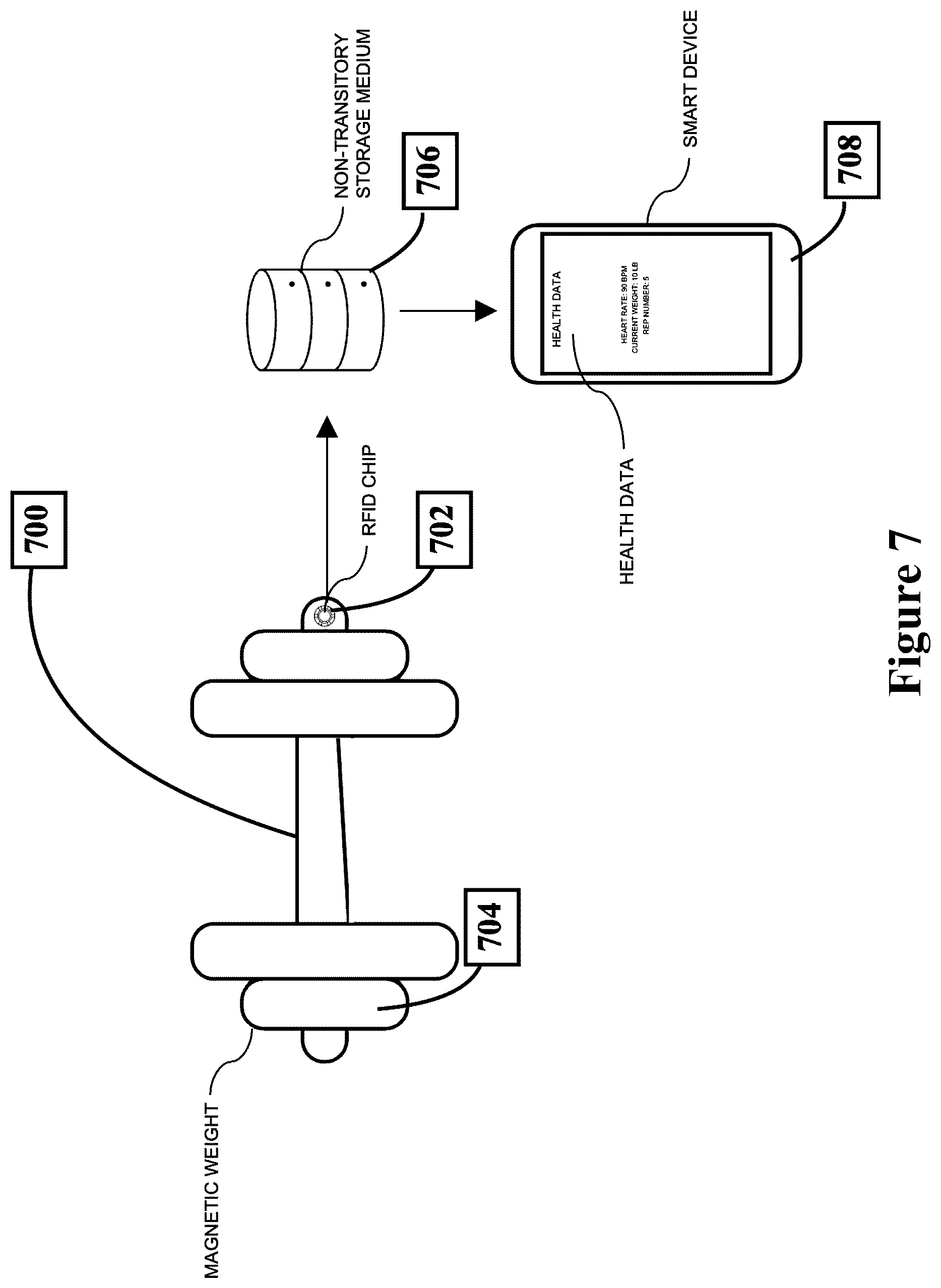 Patent US12569712 Figure 7 – Weight with incremental inserts