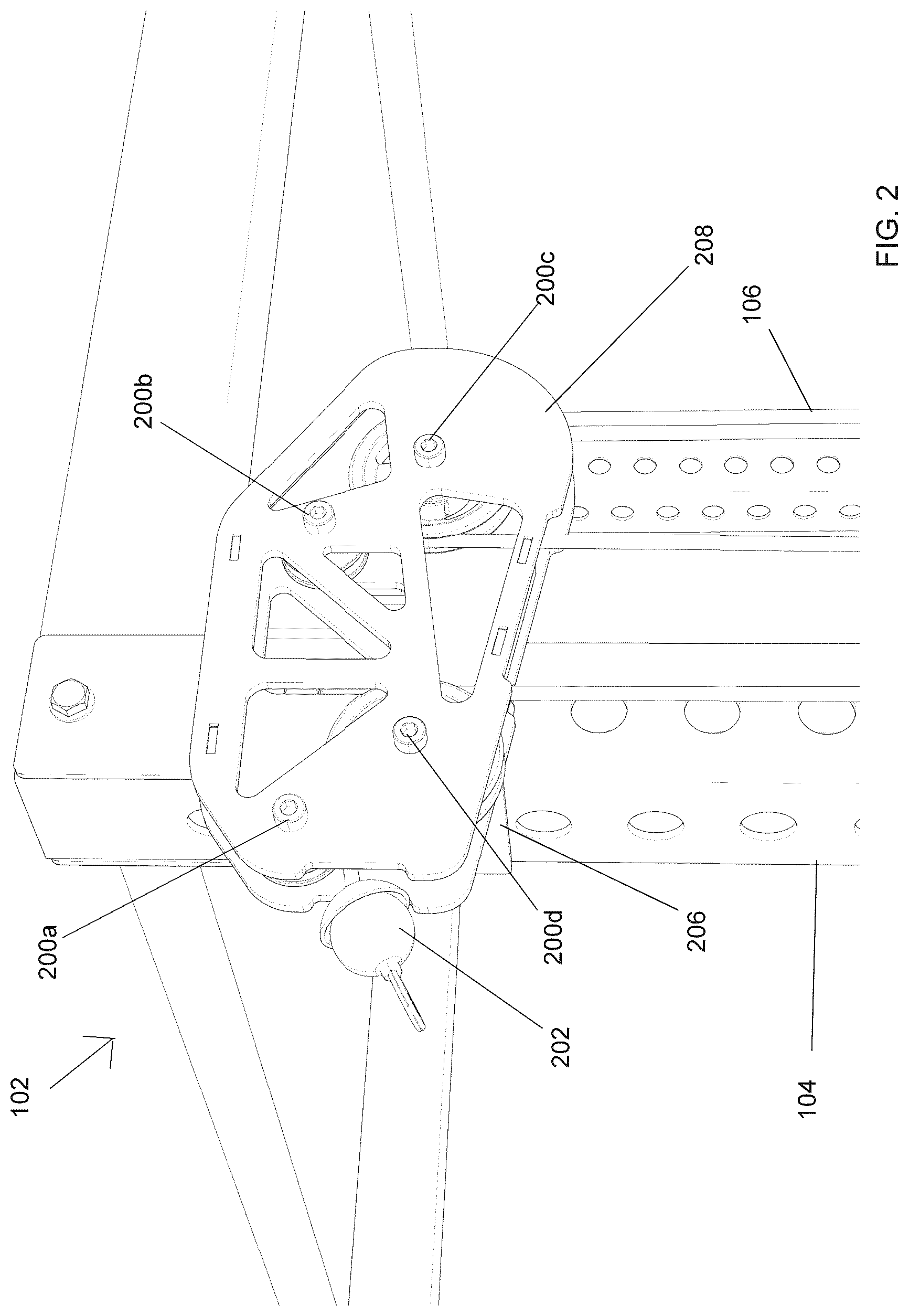 Patent US12569715 Figure 2 – Rack pulley system for exercise equipment
