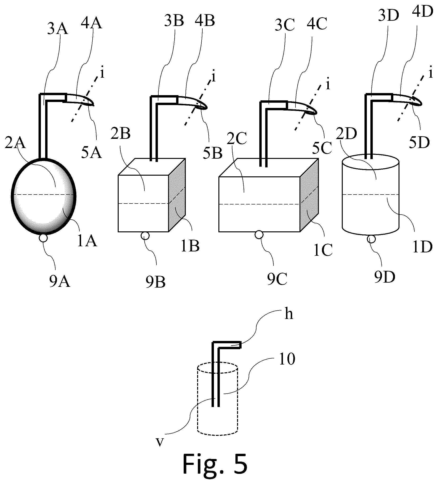 Patent US12569724 Figure 5 – Paddle-mounted hook apparatus for retrieving pickleballs