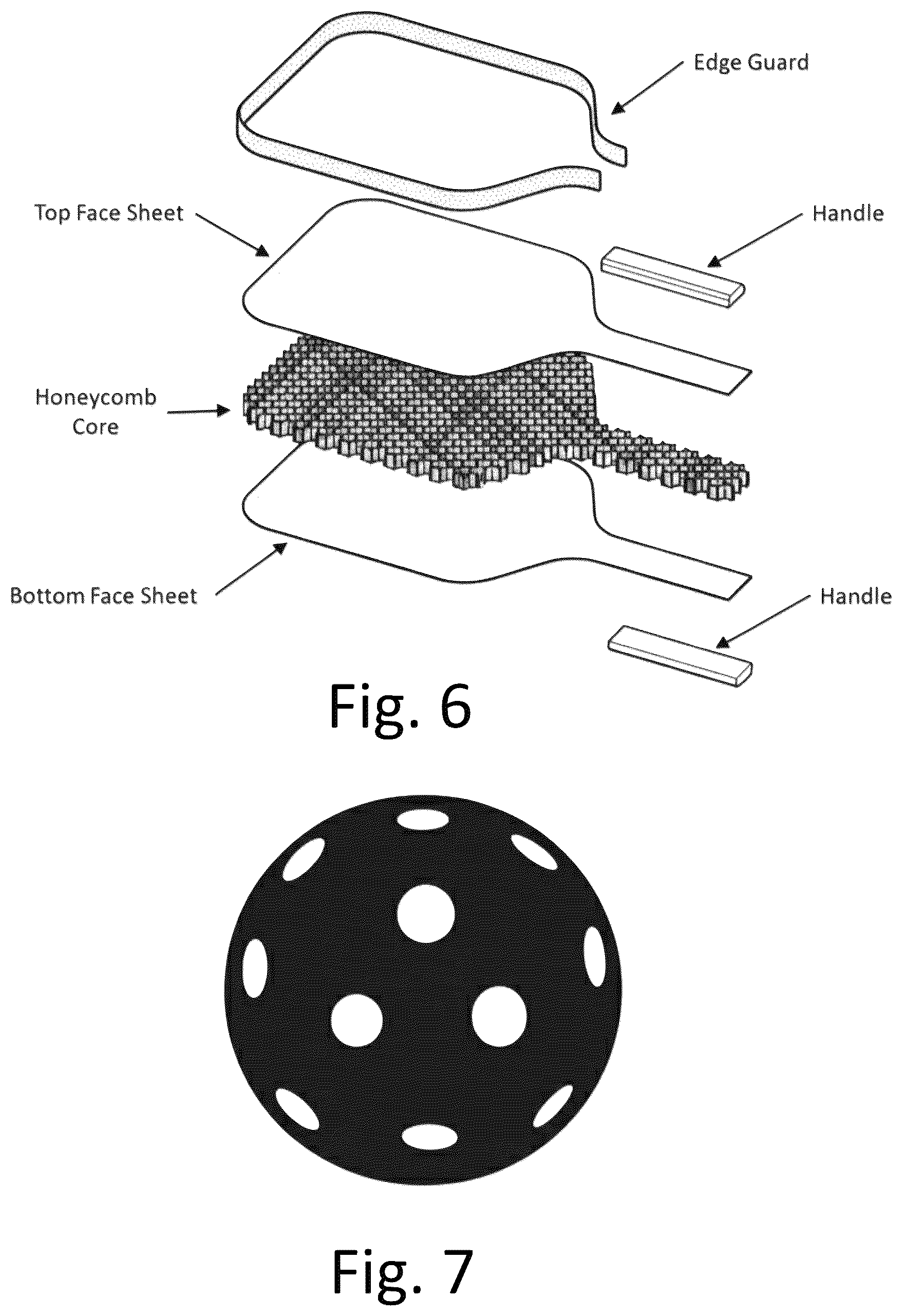 Patent US12569724 Figure 6 – Paddle-mounted hook apparatus for retrieving pickleballs