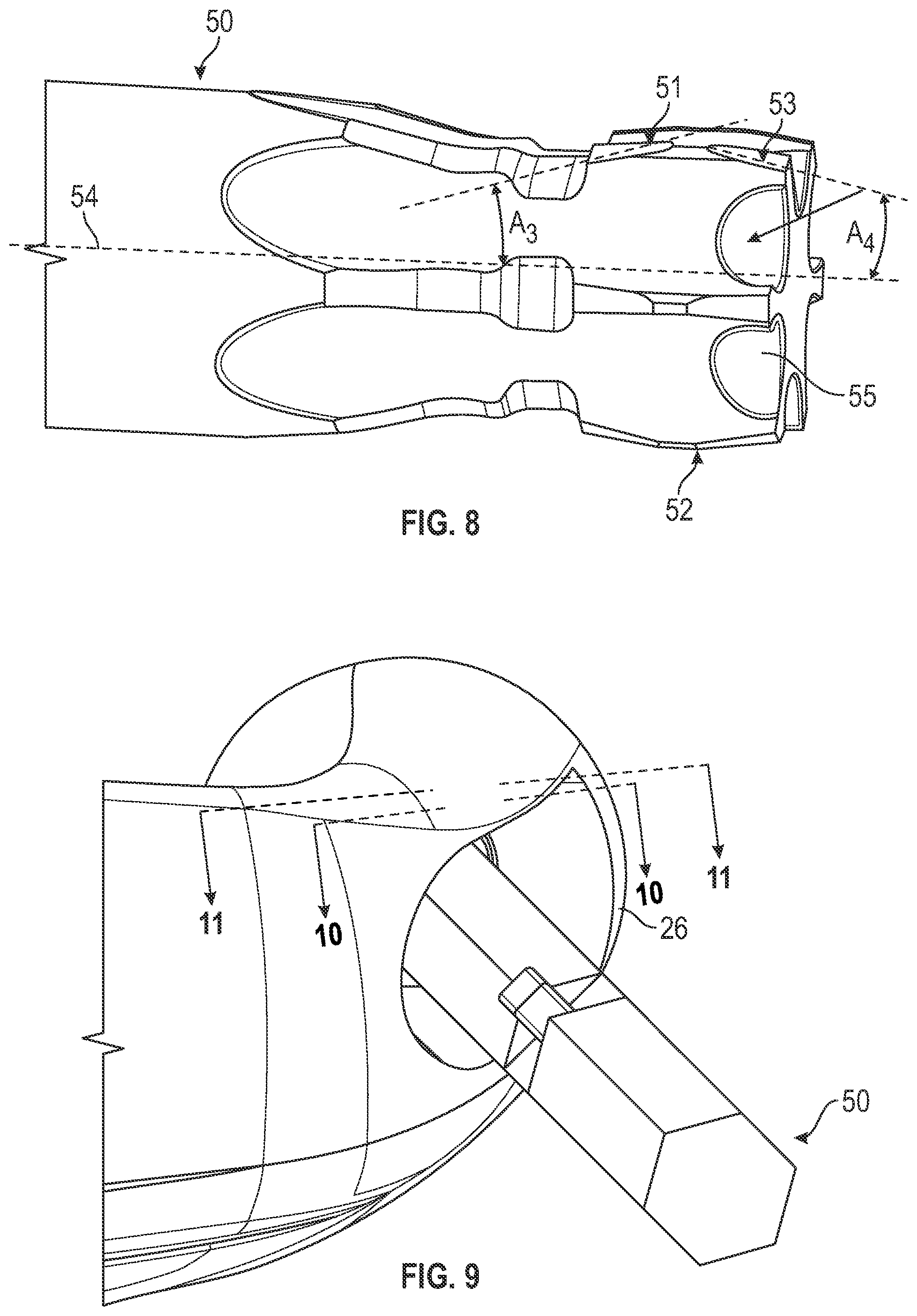 Patent US12569725 Figure 4 – Iron-type golf club head with improved exit channel for hosel adjustability features