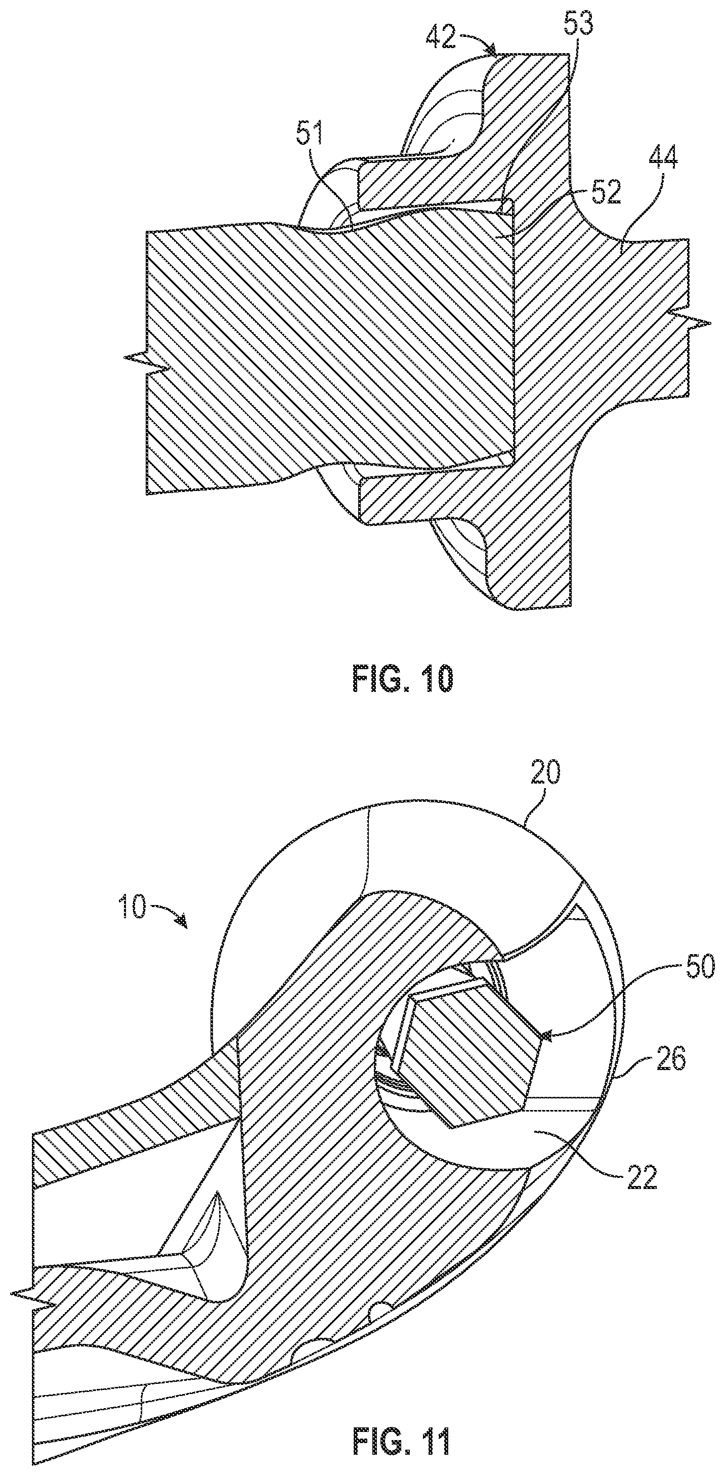 Patent US12569725 Figure 5 – Iron-type golf club head with improved exit channel for hosel adjustability features