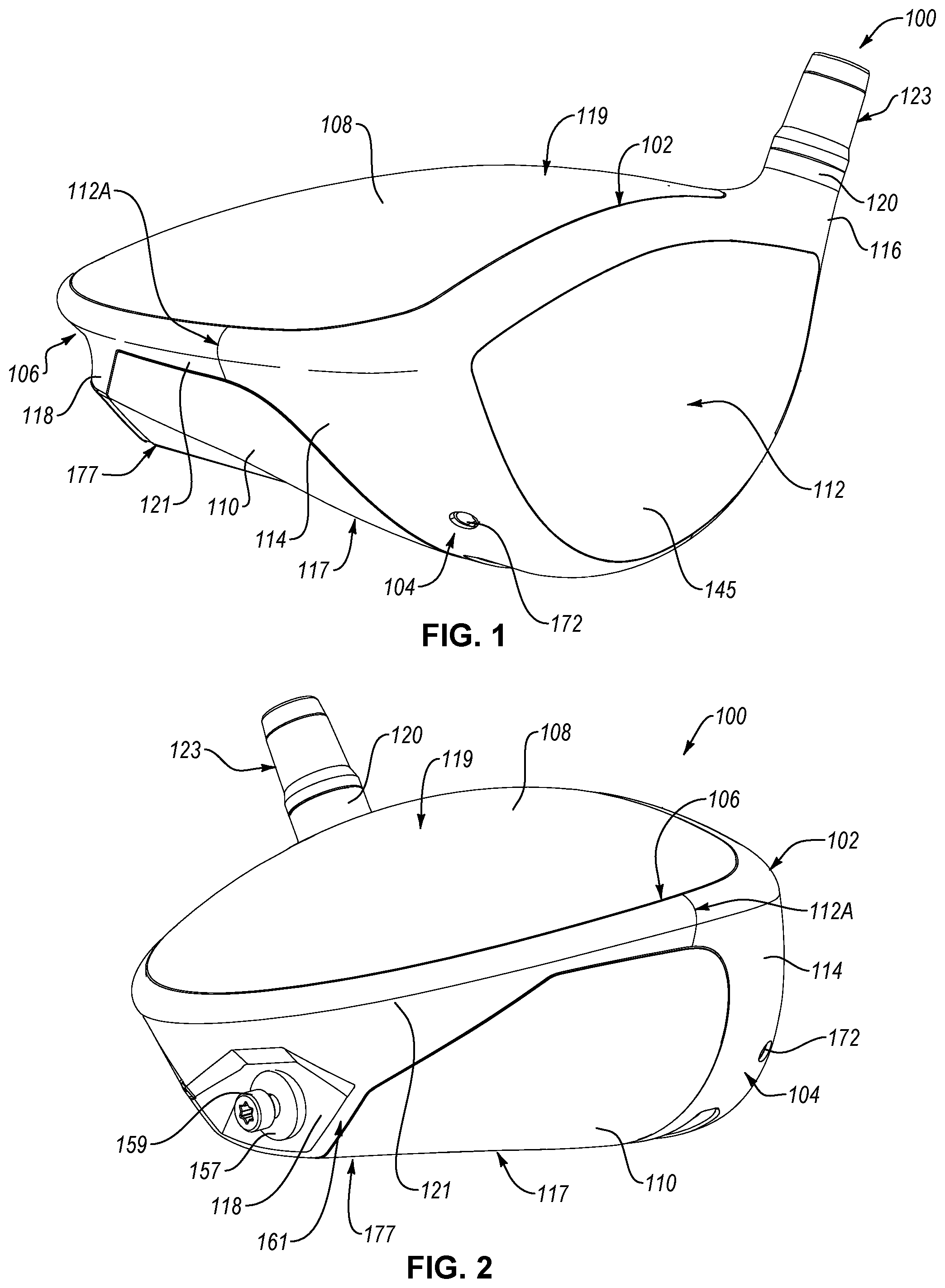Patent US12569727 Figure 1 – Multi-piece golf club head