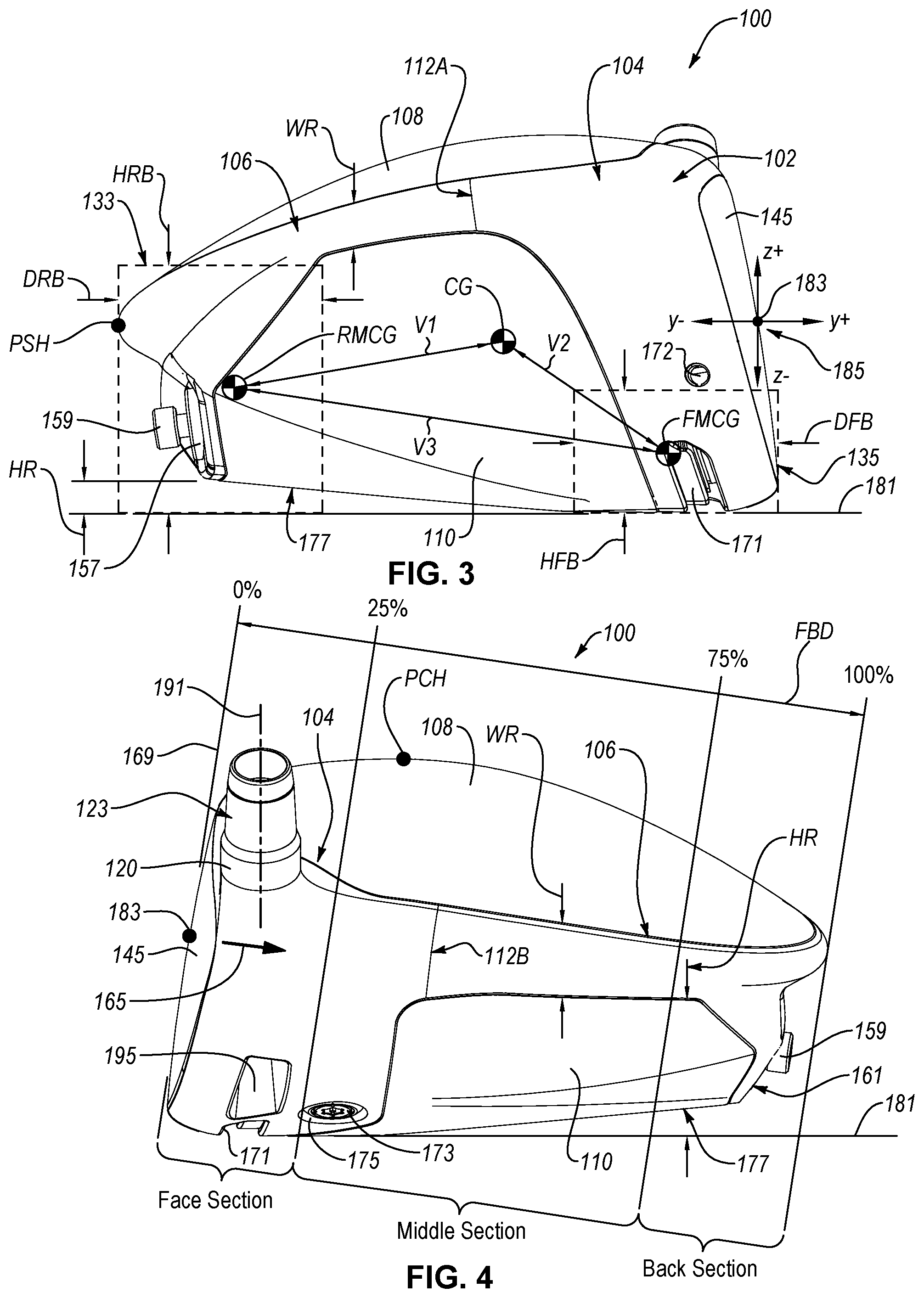 Patent US12569727 Figure 2 – Multi-piece golf club head
