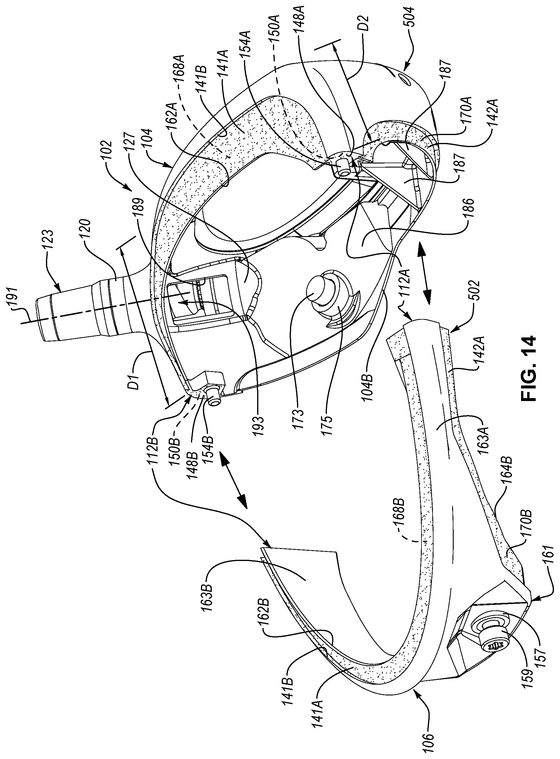 Patent US12569727 Figure 10 – Multi-piece golf club head