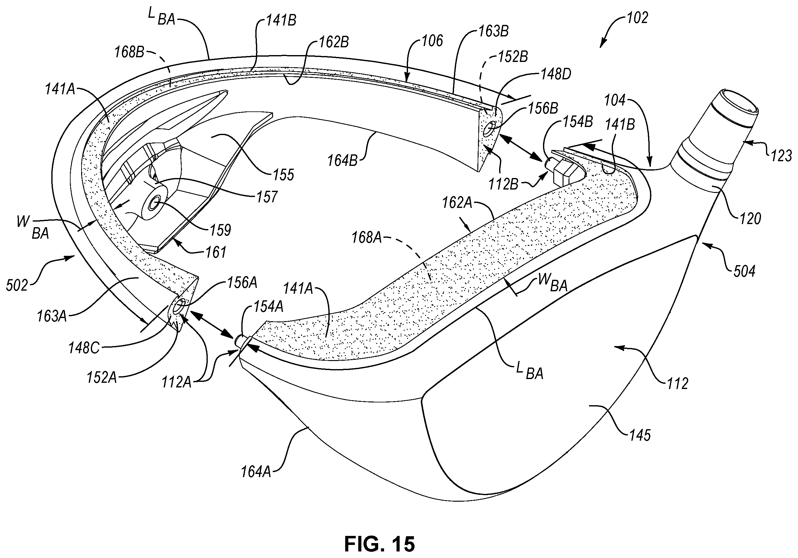 Patent US12569727 Figure 11 – Multi-piece golf club head