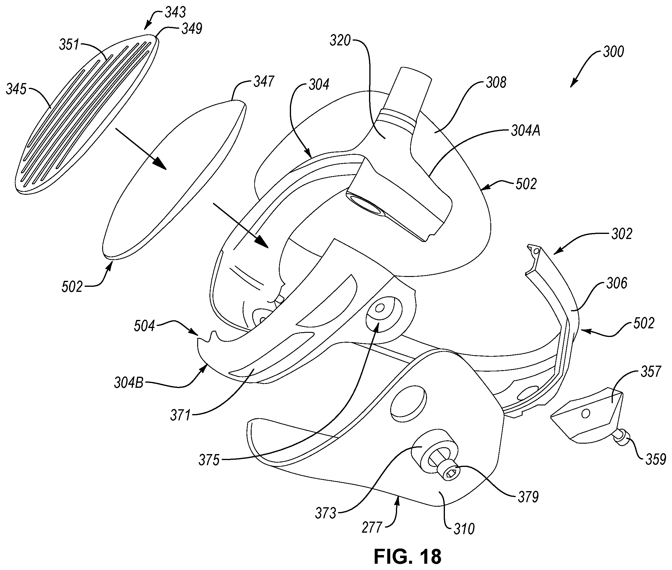 Patent US12569727 Figure 14 – Multi-piece golf club head