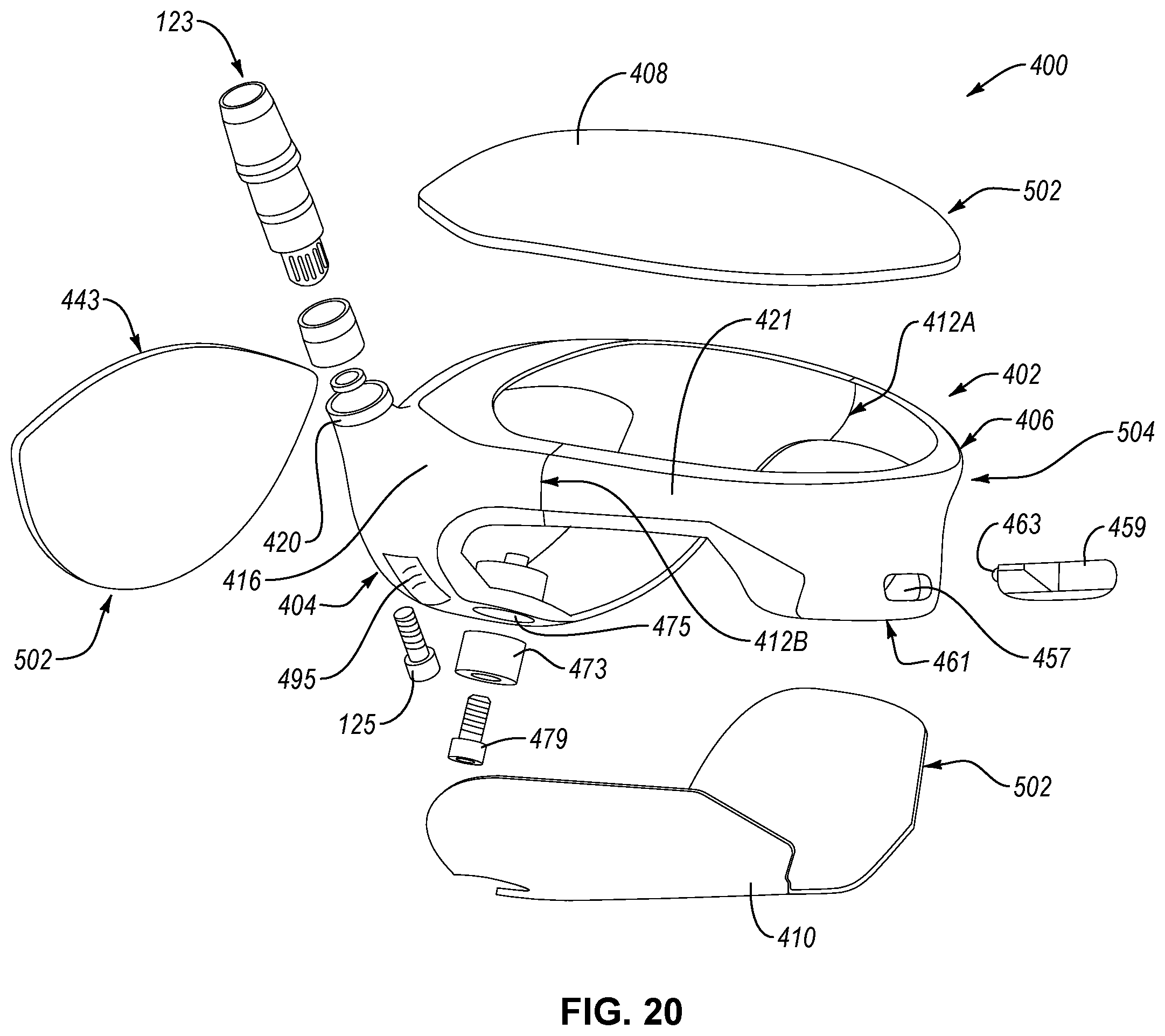 Patent US12569727 Figure 16 – Multi-piece golf club head