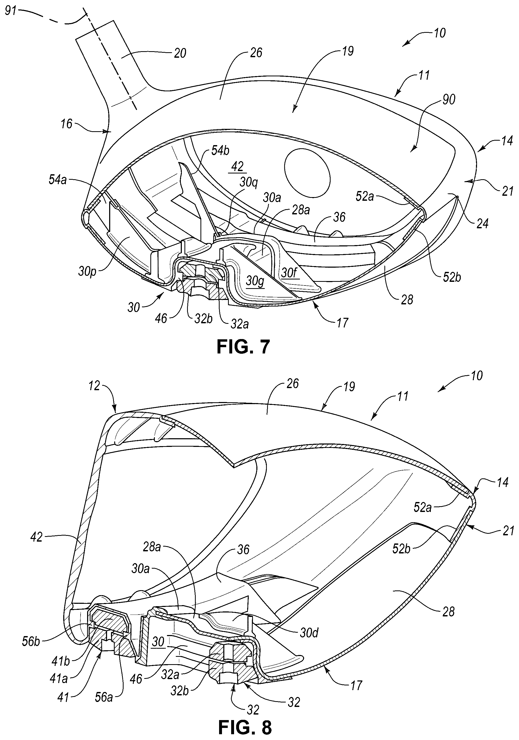 Patent US12569728 Figure 5 – Golf club including composite material with color coated fibers and methods of making the same