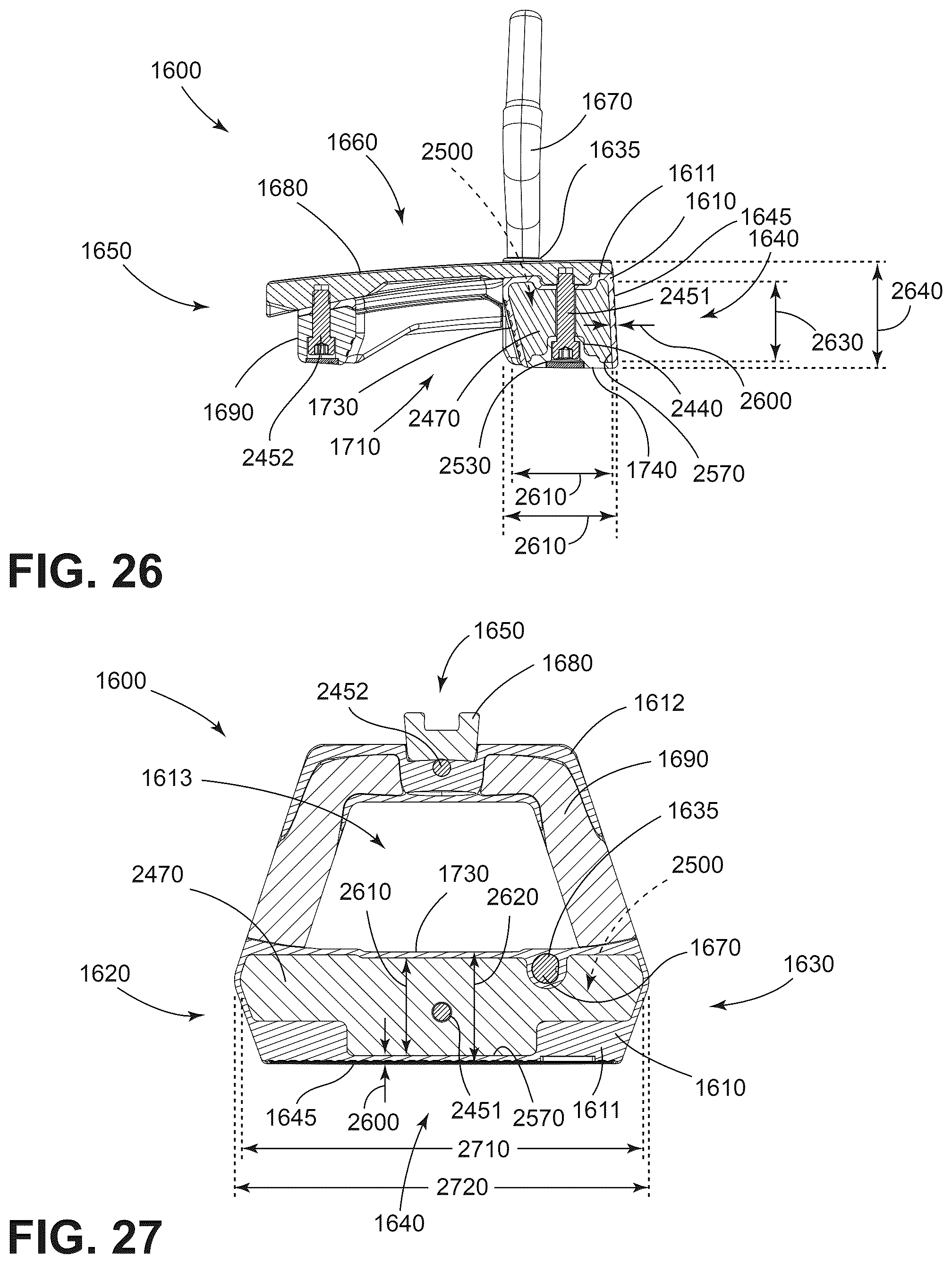 Patent US12569732 Figure 16 – Golf club heads and methods to manufacture golf club heads