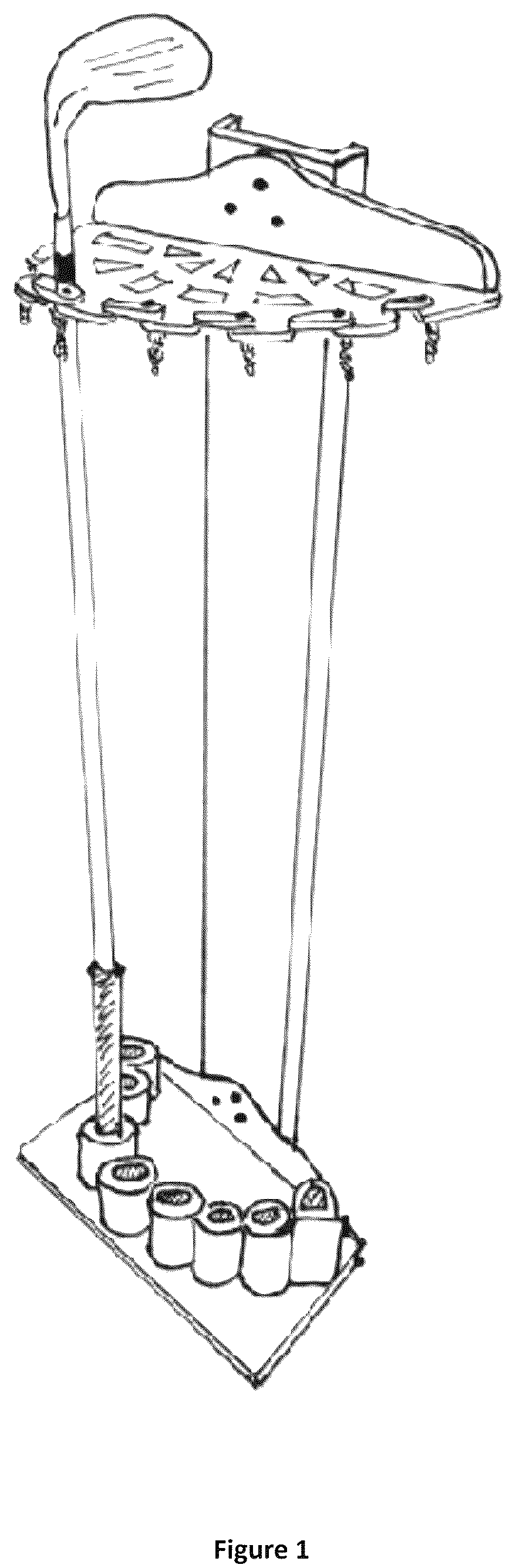 Patent US12569733 Figure 1 – Club rack for golf cart bag