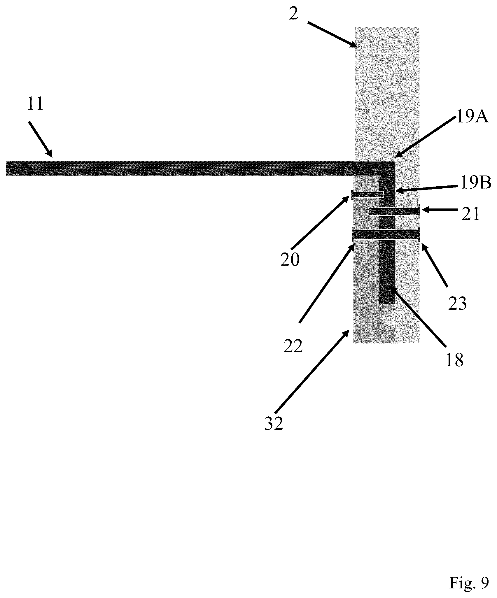Patent US12569736 Figure 9 – Apparatus for storing a bat