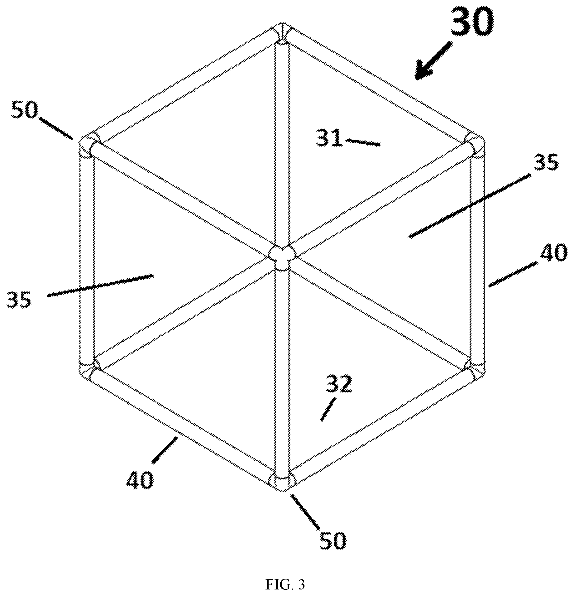Patent US12569738 Figure 3 – Portable goal for playing a game