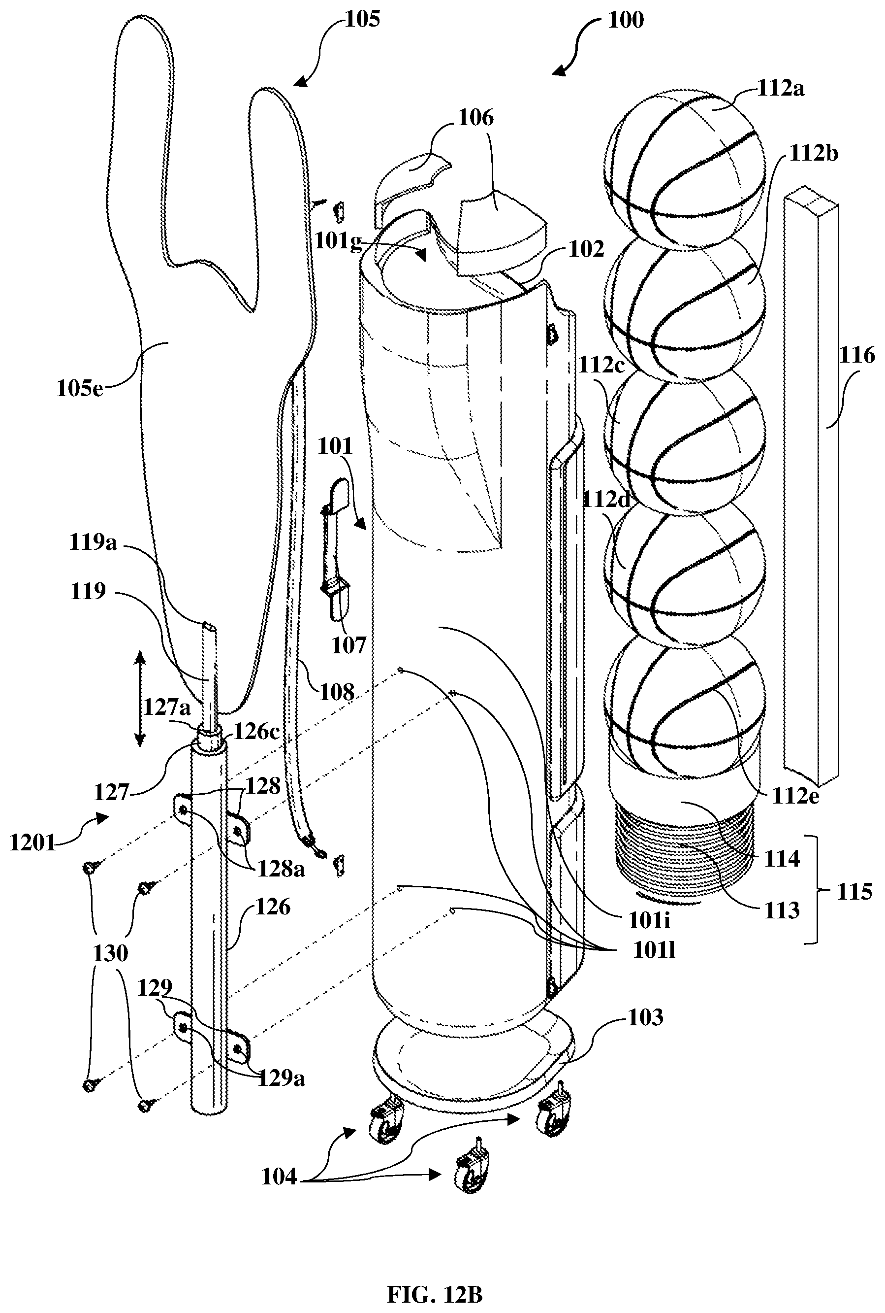Patent US12569743 Figure 16 – Portable sports rack and delivery system