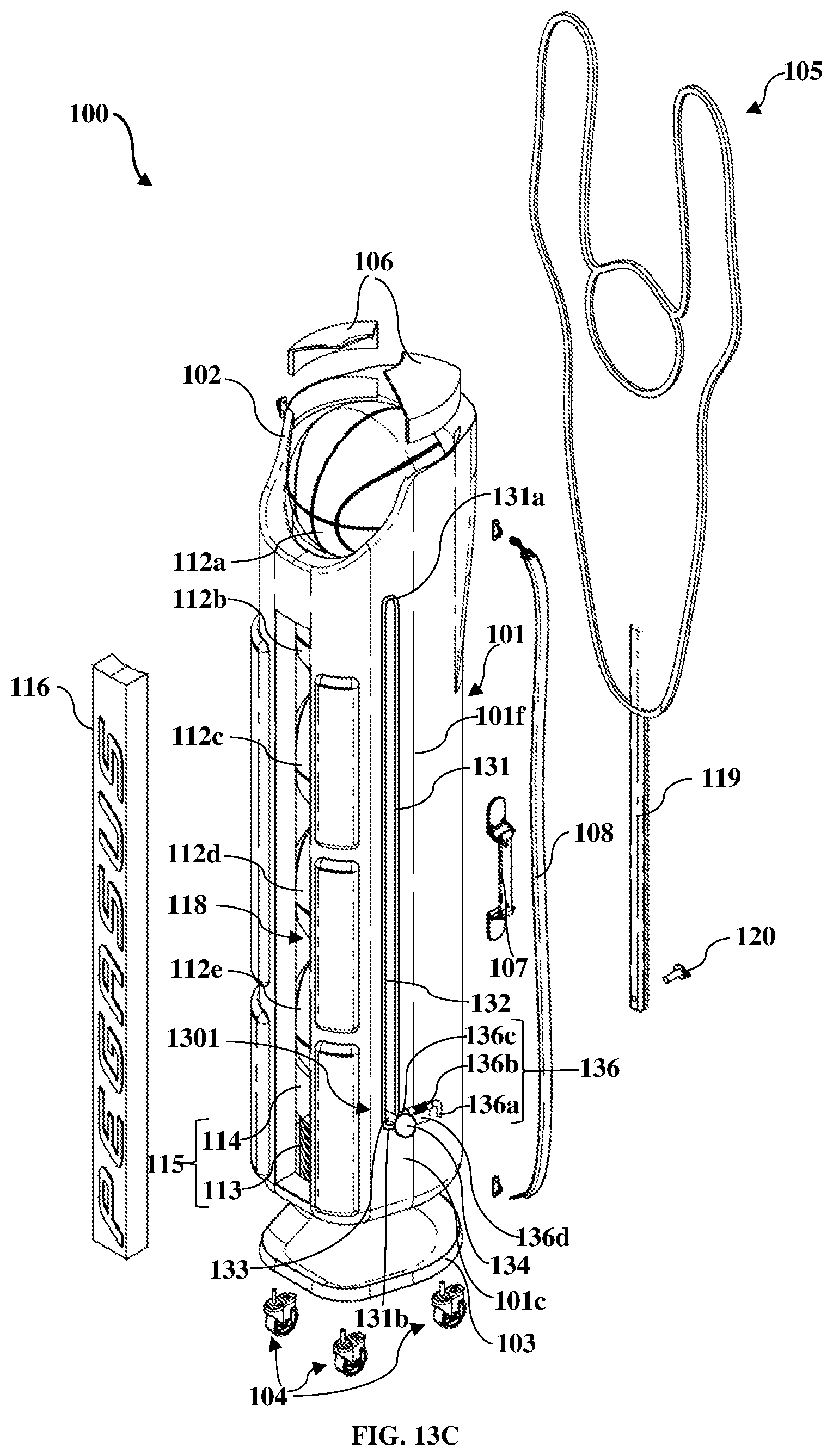 Patent US12569743 Figure 19 – Portable sports rack and delivery system