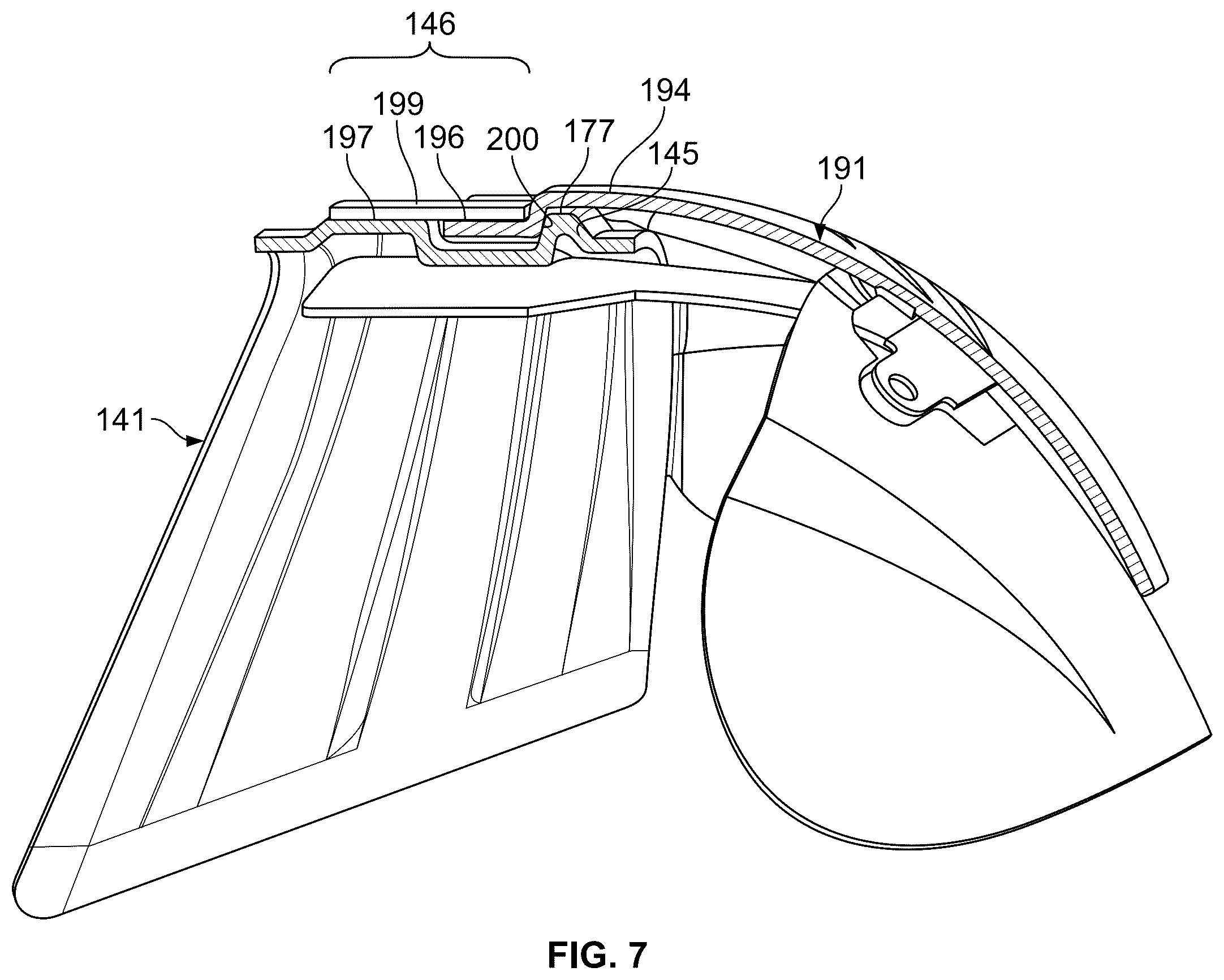 Patent US12569746 Figure 7 – Shoulder pad system with configurable cushion members