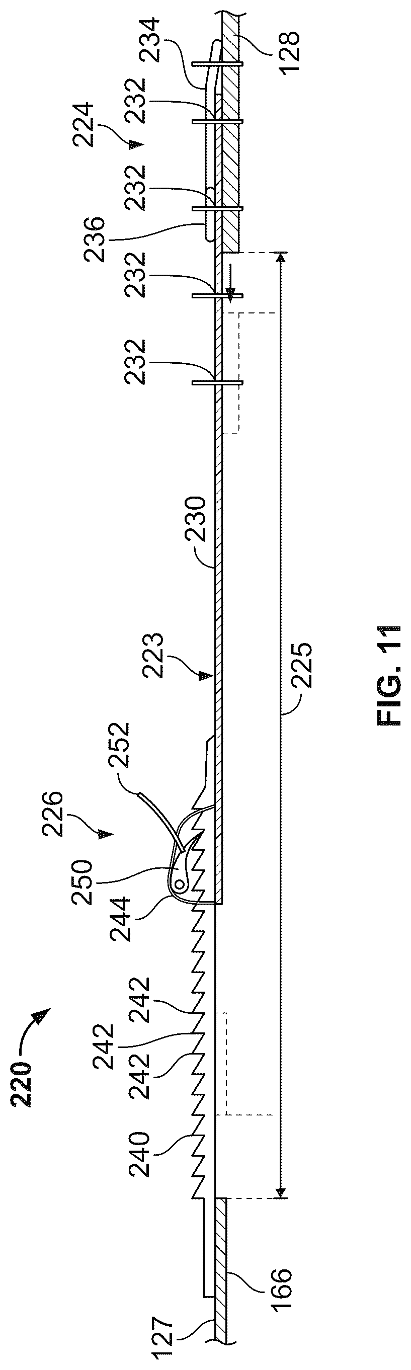 Patent US12569746 Figure 11 – Shoulder pad system with configurable cushion members