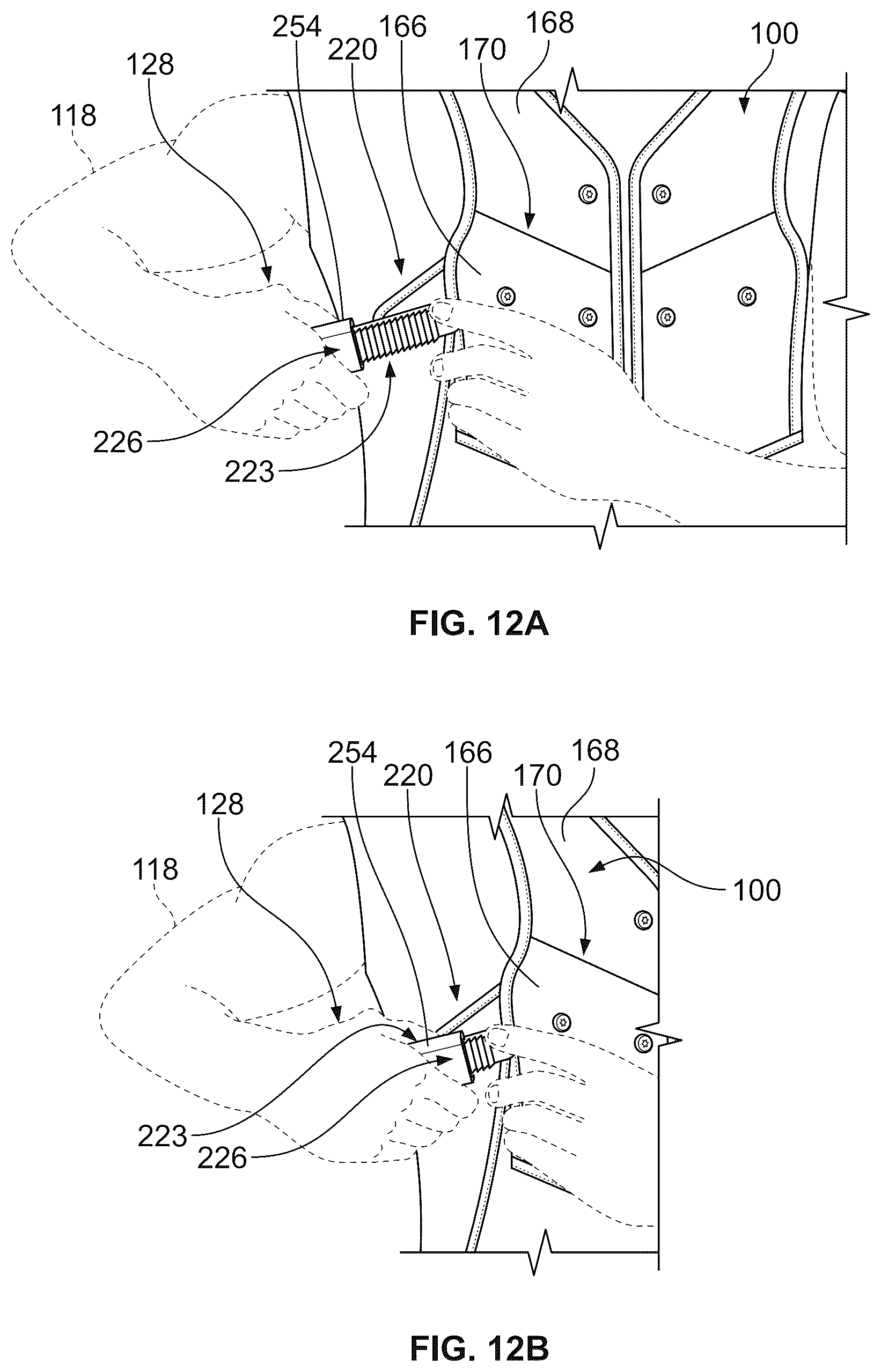 Patent US12569746 Figure 12 – Shoulder pad system with configurable cushion members