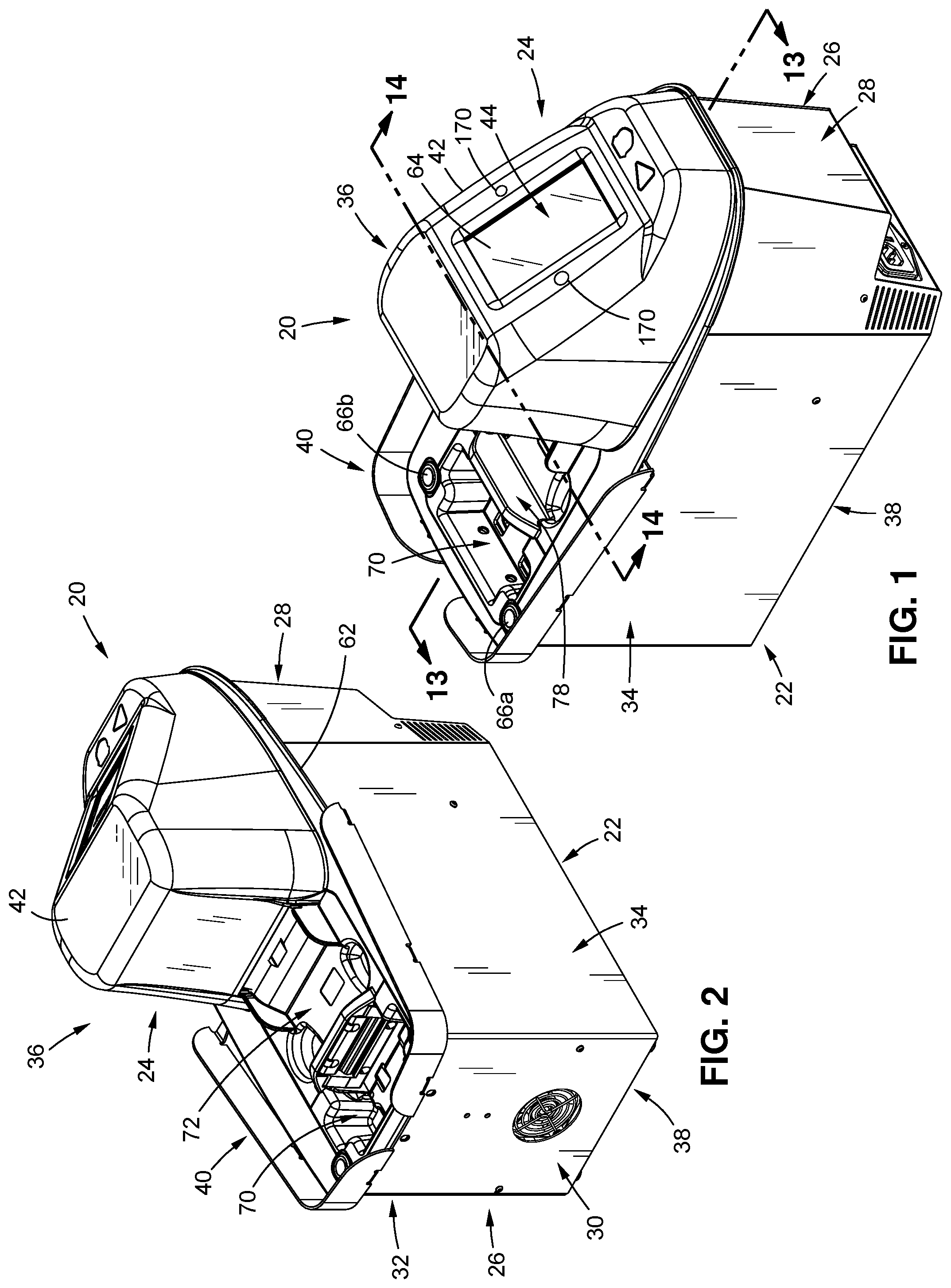 Patent US12569748 Figure 1 – Hand-forming card shuffler