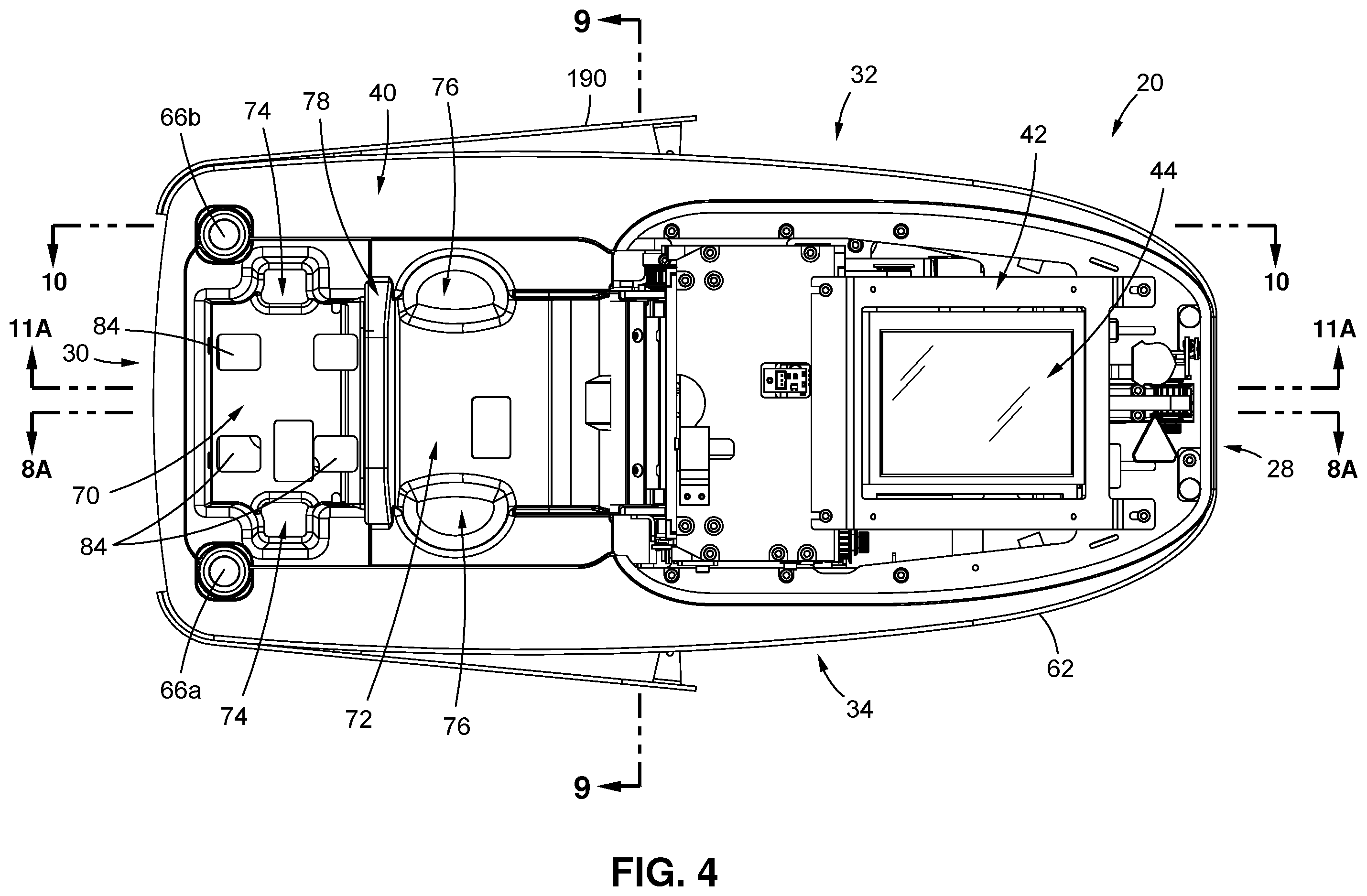 Patent US12569748 Figure 3 – Hand-forming card shuffler