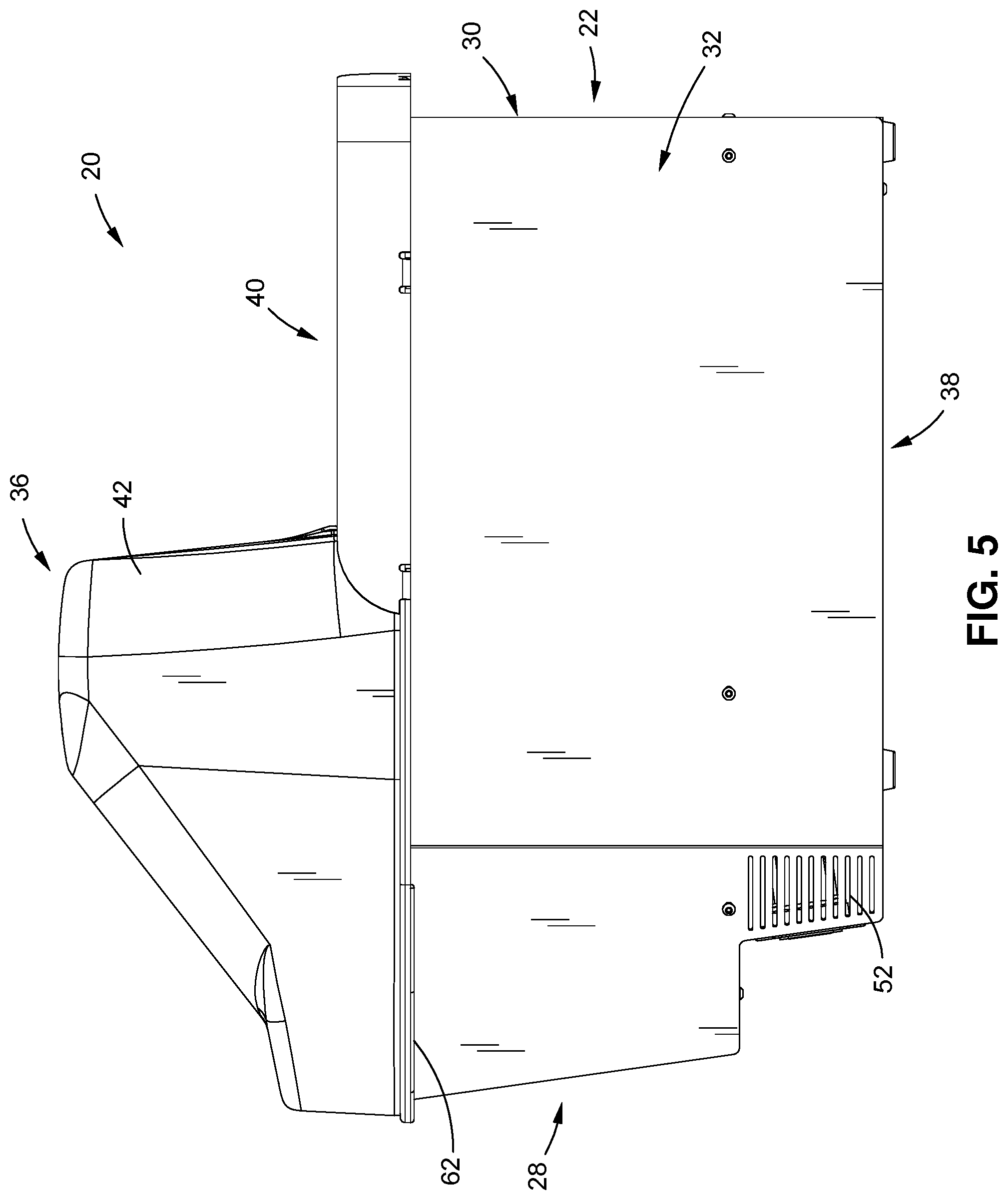 Patent US12569748 Figure 4 – Hand-forming card shuffler