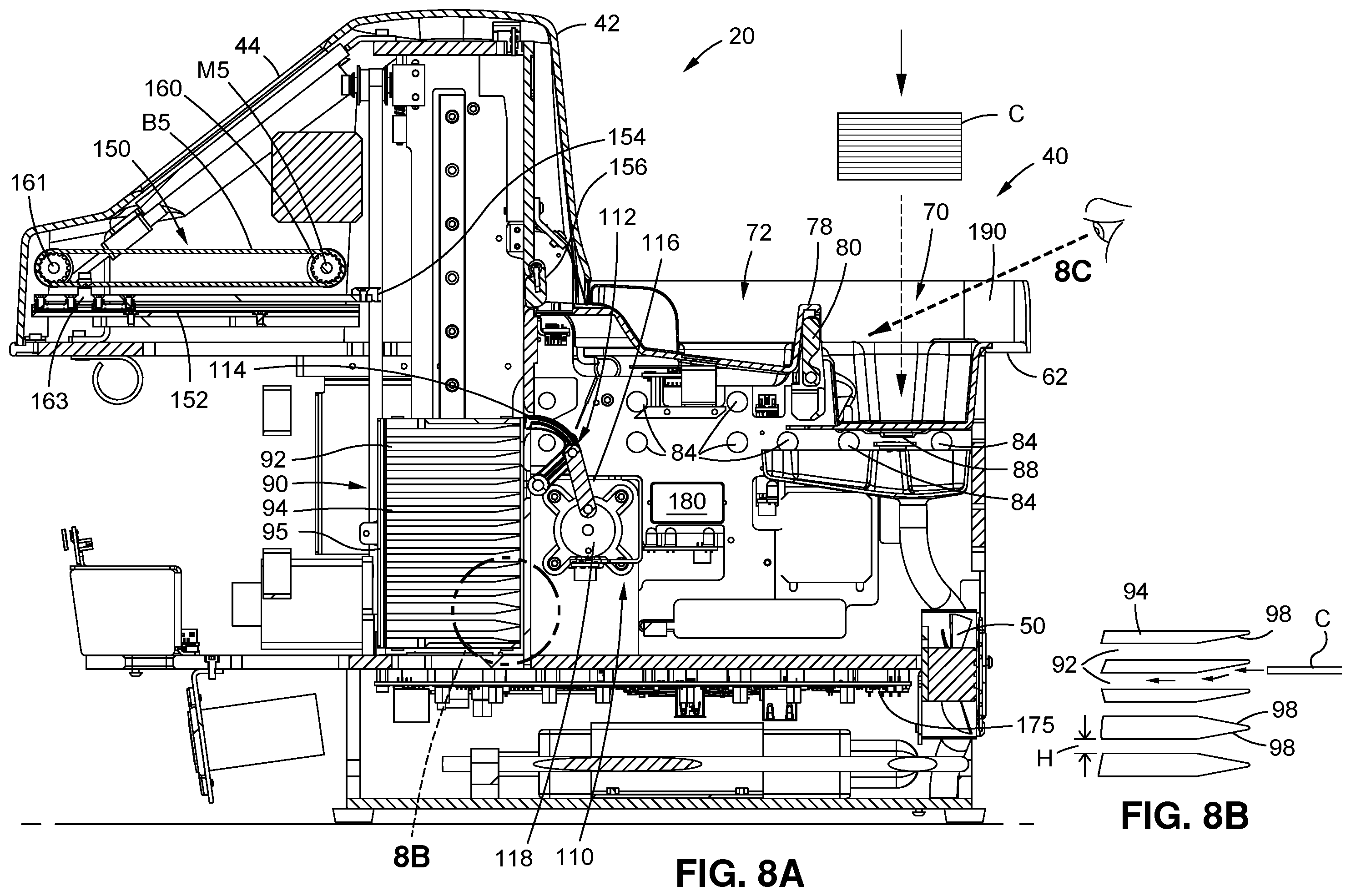 Patent US12569748 Figure 7 – Hand-forming card shuffler