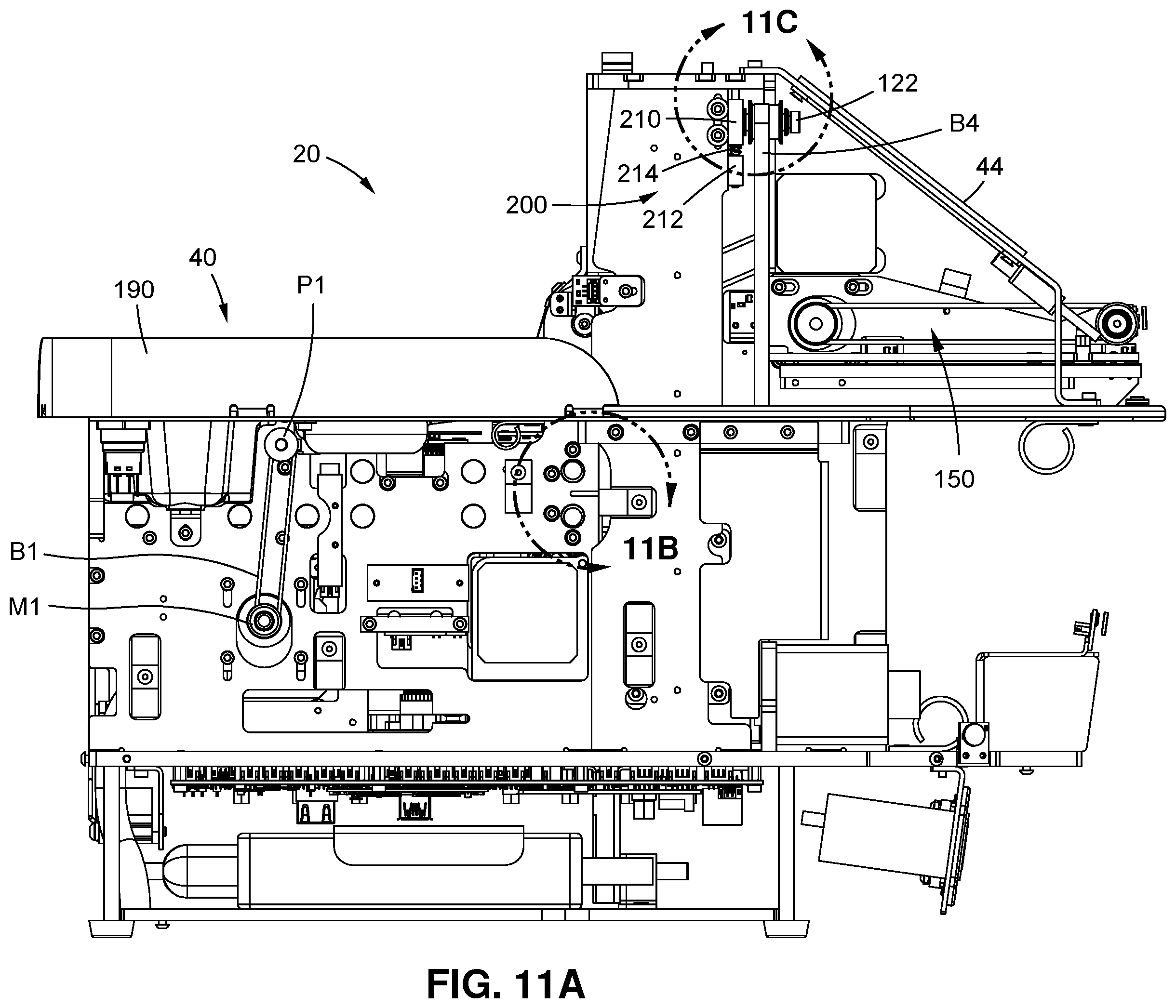 Patent US12569748 Figure 11 – Hand-forming card shuffler