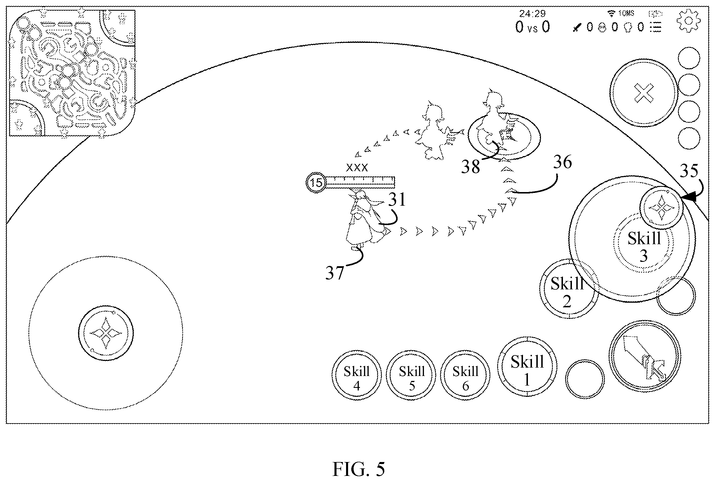 Patent US12569758 Figure 5 – Method and apparatus for controlling virtual character to cast skill, device, medium, and program product