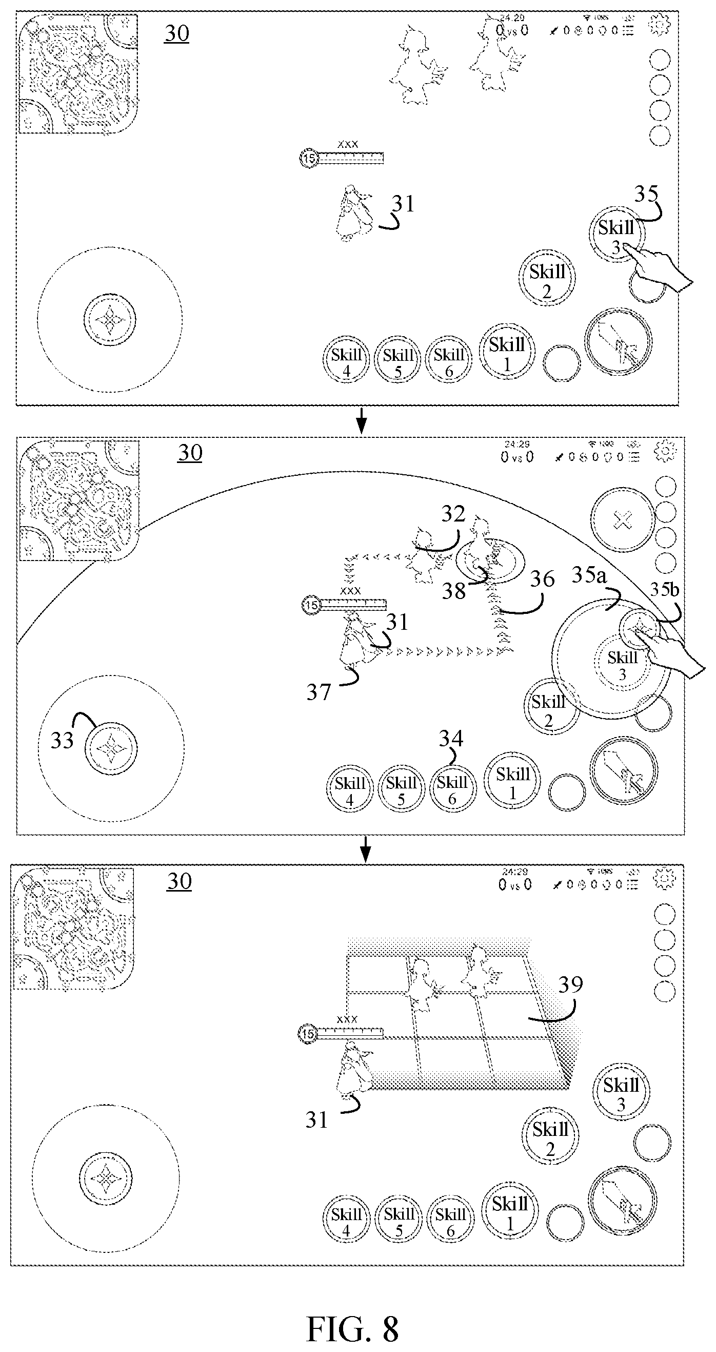 Patent US12569758 Figure 8 – Method and apparatus for controlling virtual character to cast skill, device, medium, and program product