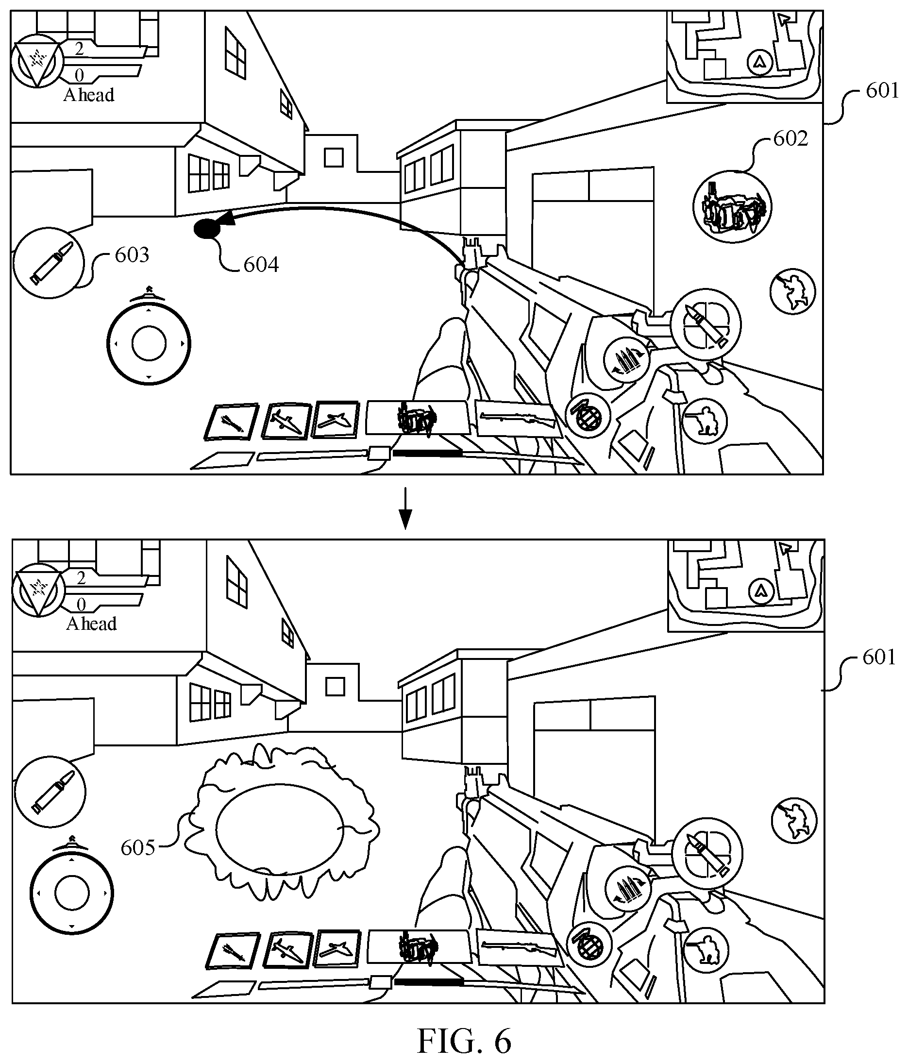 Patent US12569760 Figure 5 – Masking a function of a virtual object using a trap in a virtual environment