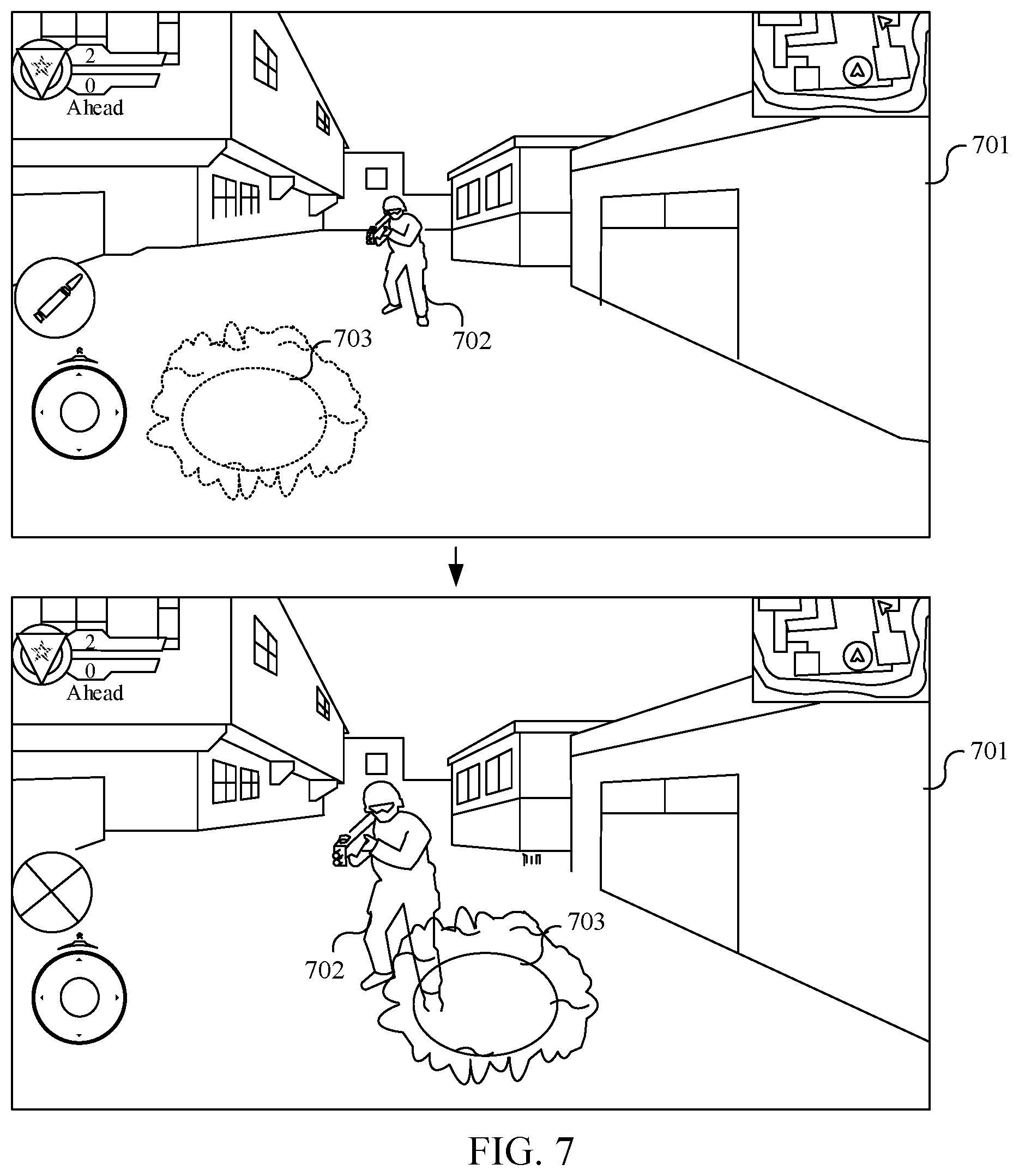 Patent US12569760 Figure 6 – Masking a function of a virtual object using a trap in a virtual environment